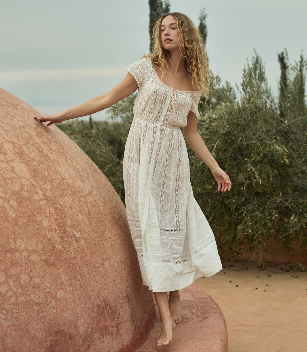 Georgiana Dress in Salt