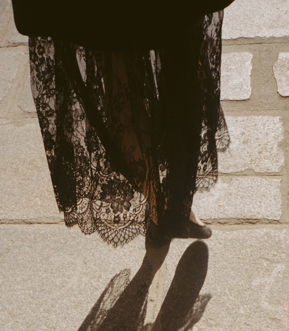 Giorgine Lace Skirt in Black, view 4