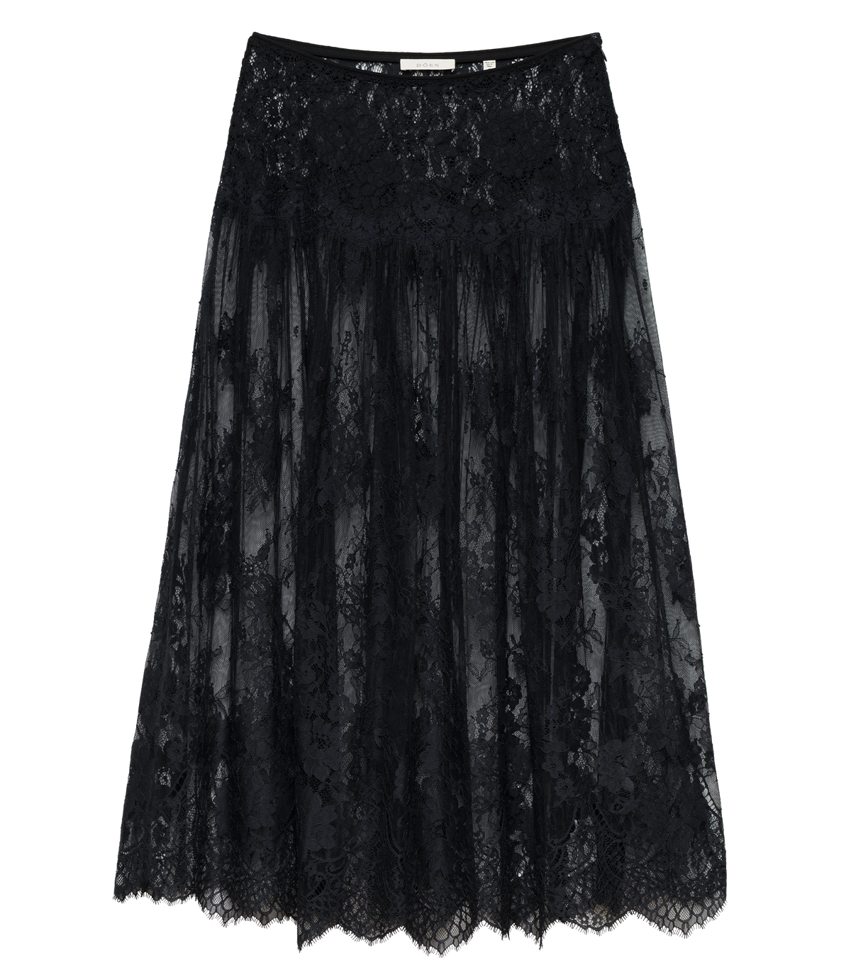 Giorgine Lace Skirt in Black, view 5