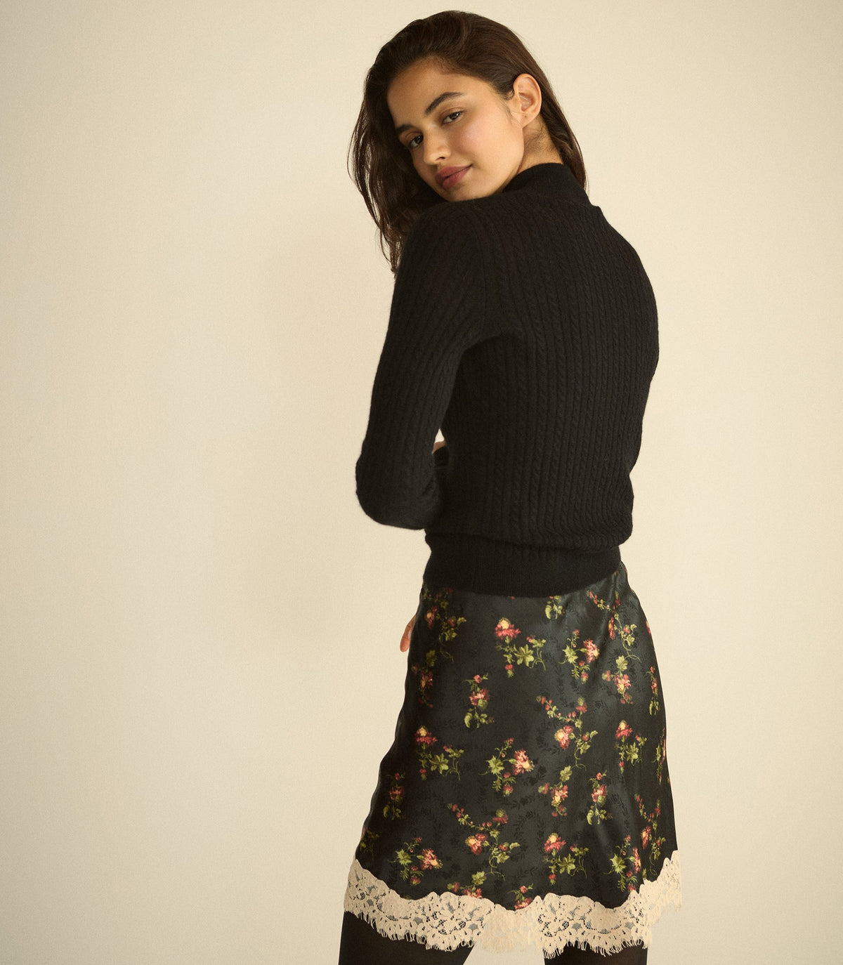 Giulietta Skirt in Noir Hillside Thistles, view 3