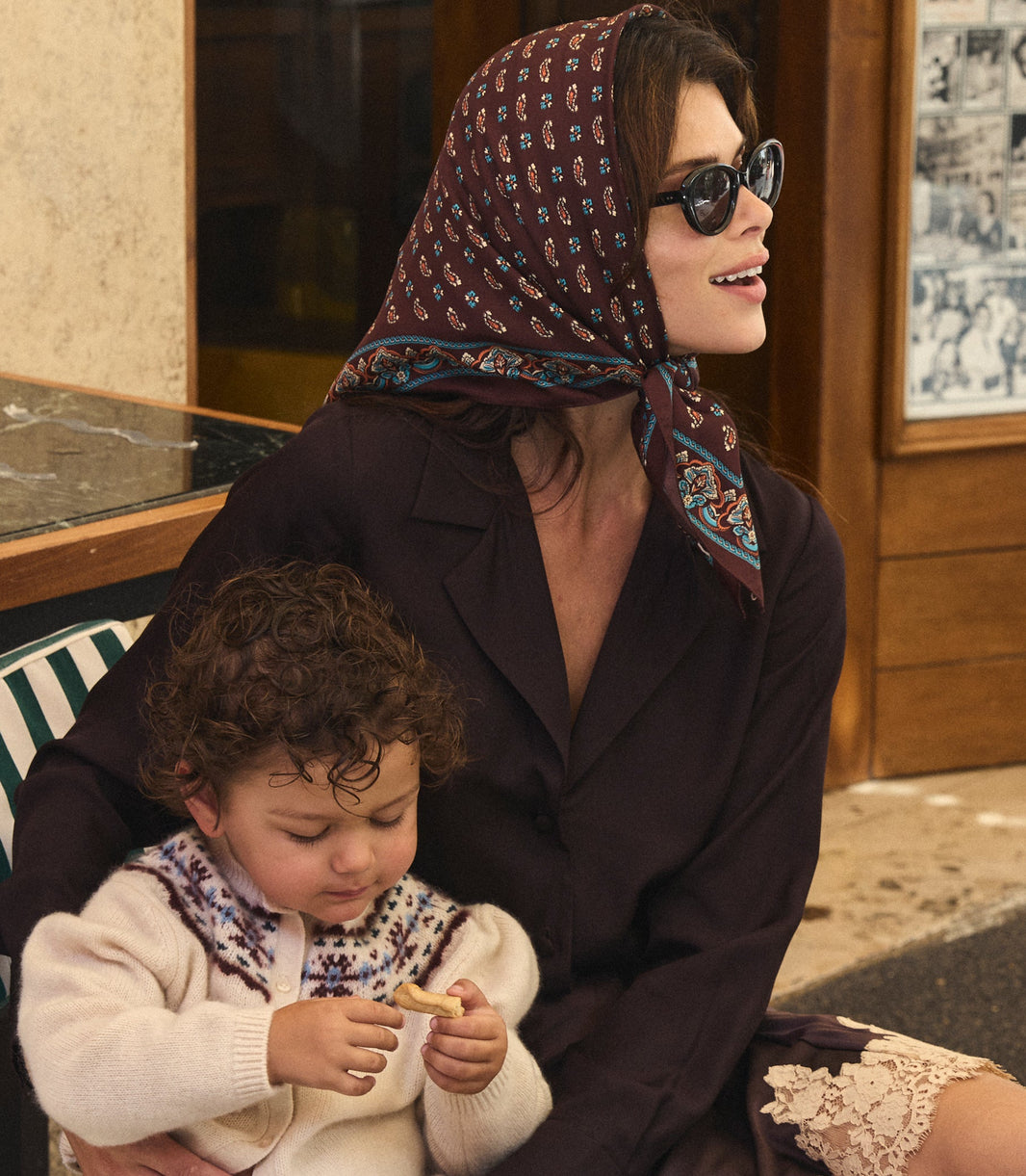 Grande Penny Bandana in Deauville Paisley