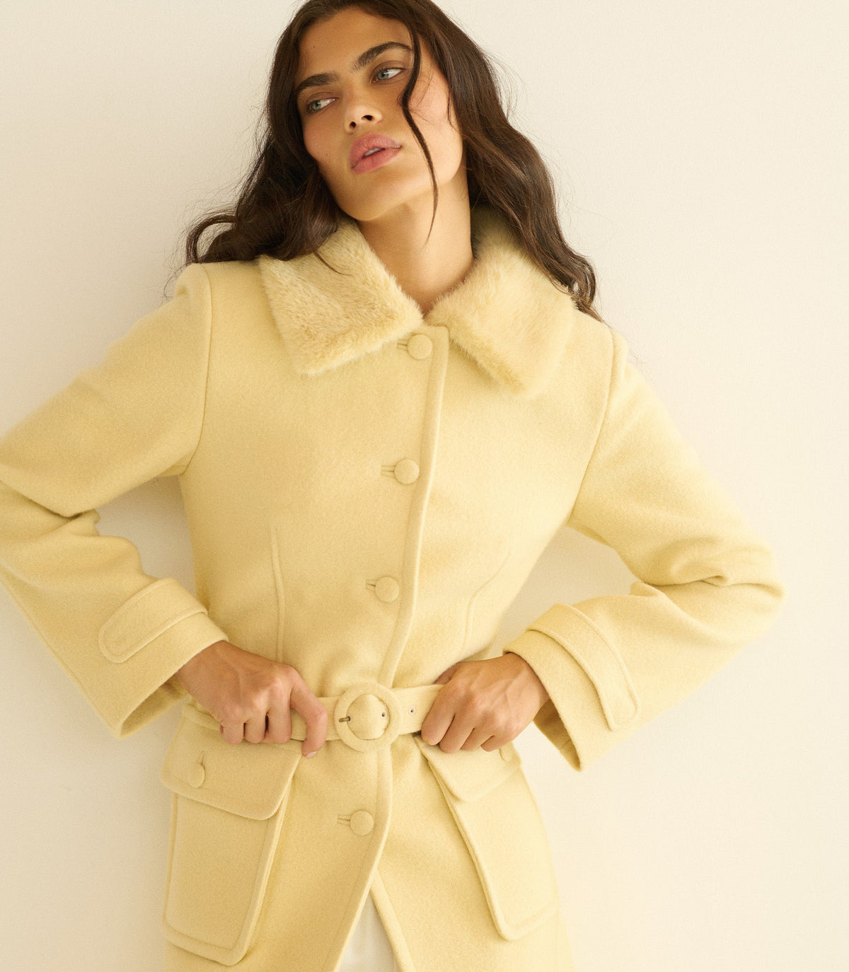 Greenwich Coat in Citrone, view 3