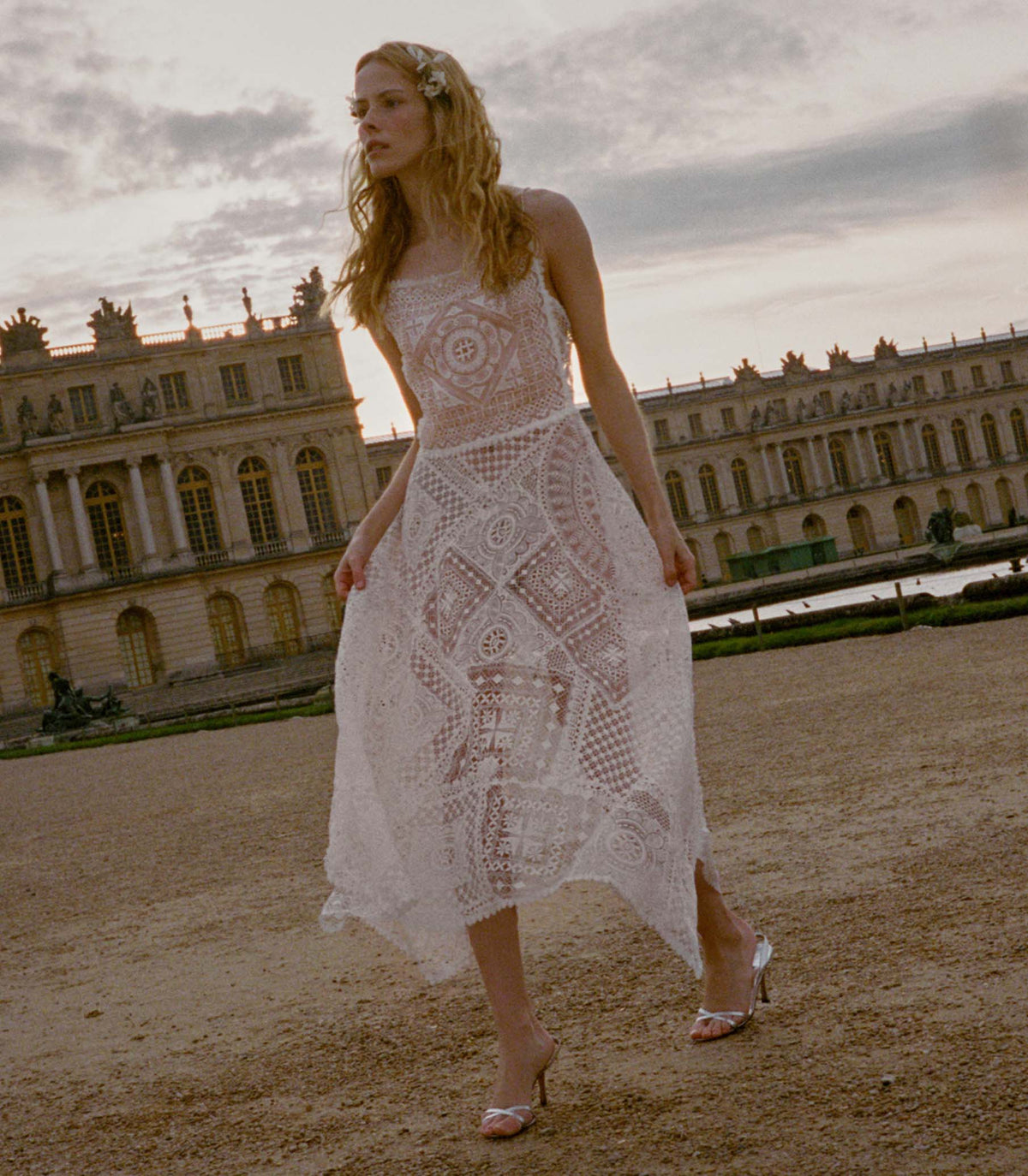 Handkerchief Anniversary Dress in Salt, view 6
