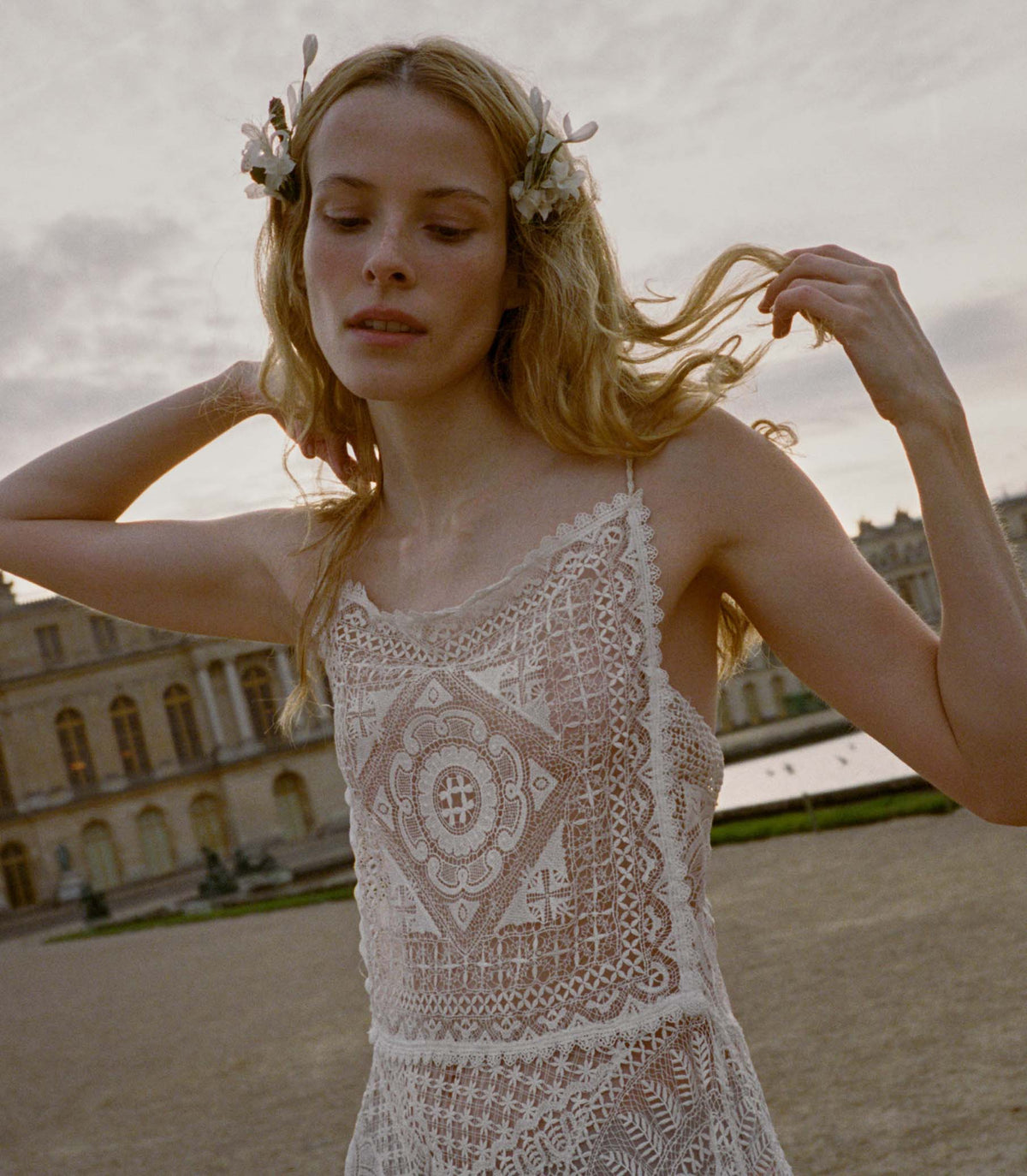 Handkerchief Anniversary Dress in Salt, view 2