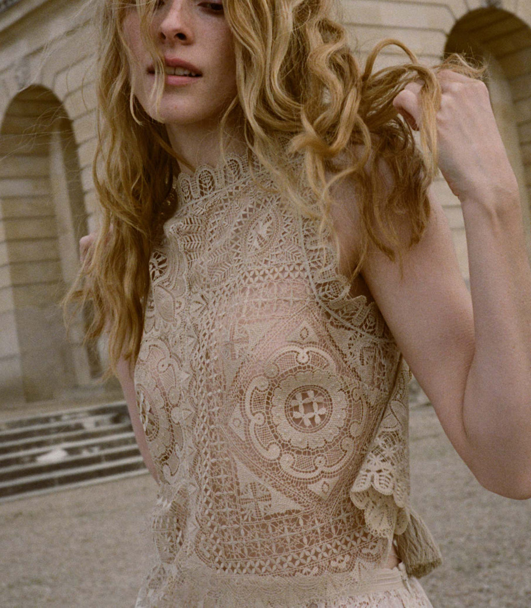 Handkerchief Anniversary Top in Paille