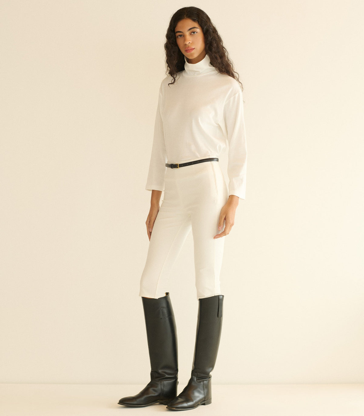 Hawthorn Turtleneck in Salt, view 5