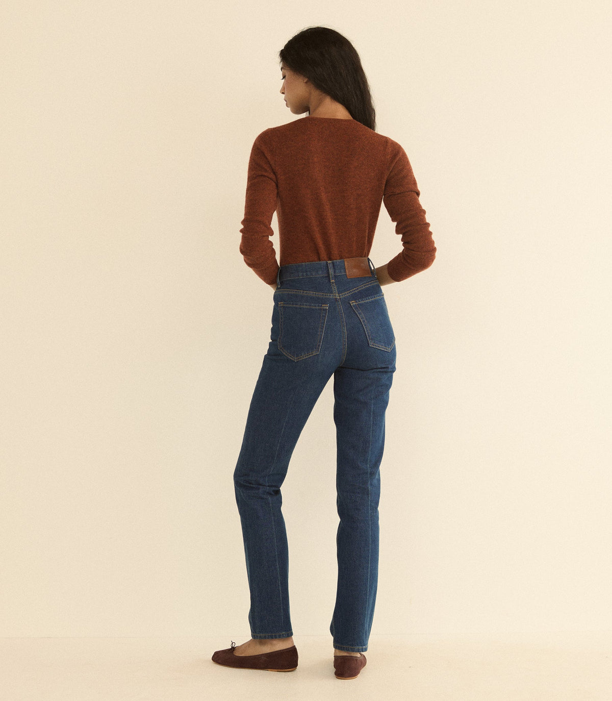Heath Cashmere Henley in Ember, view 3