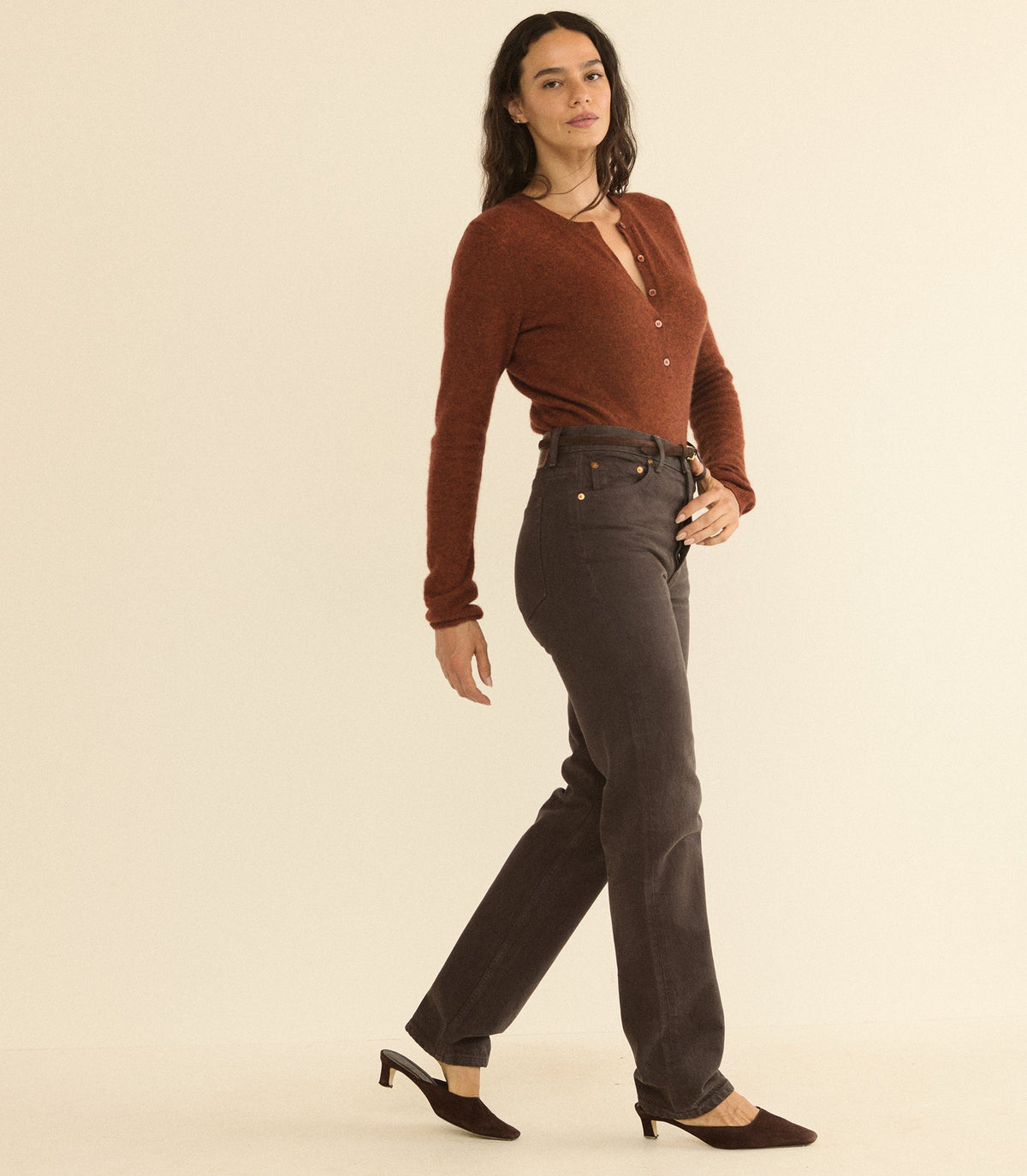 Ondine Jean in Equestrian Brown Wash, view 7