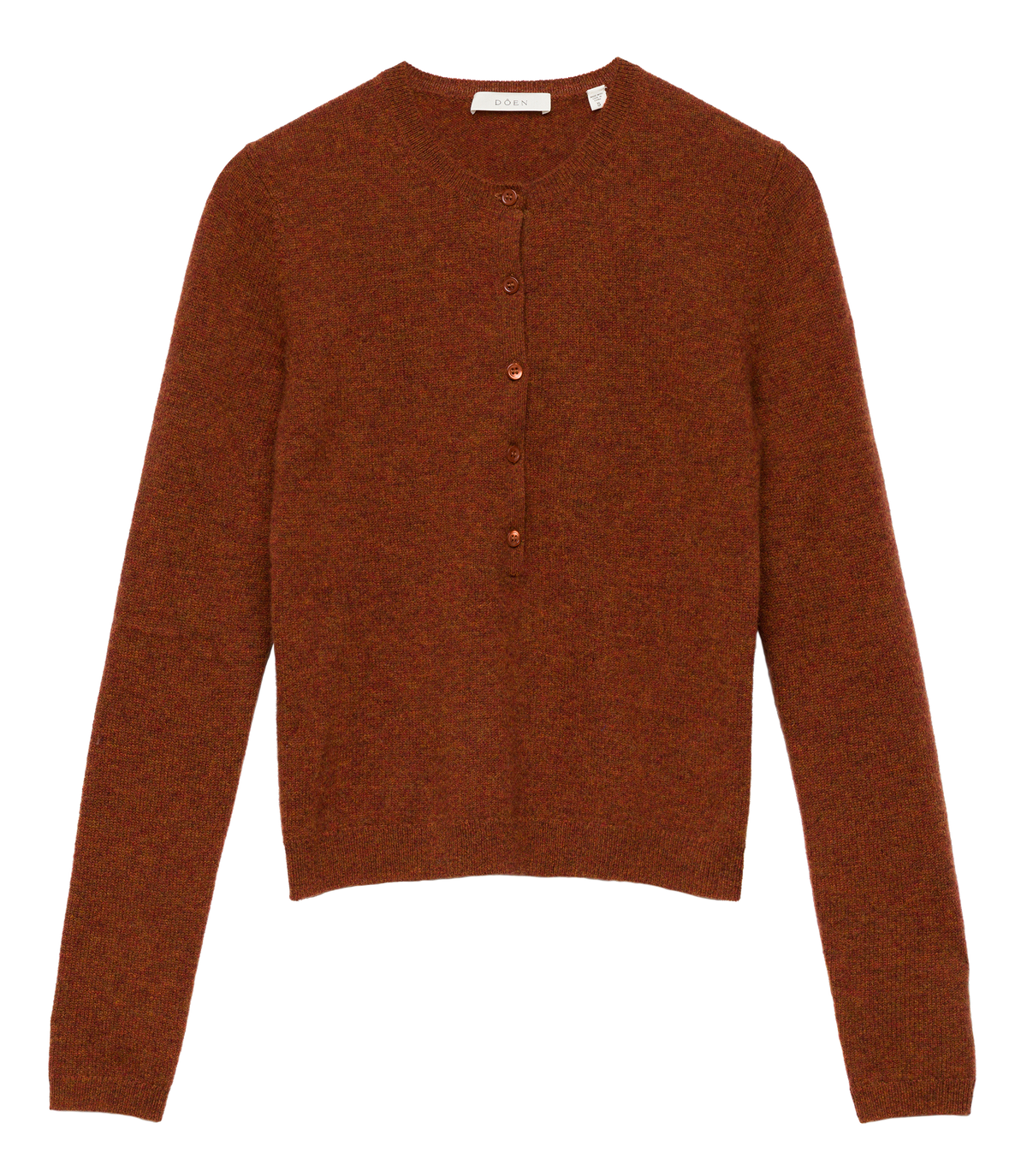 Heath Cashmere Henley in Ember, view 6