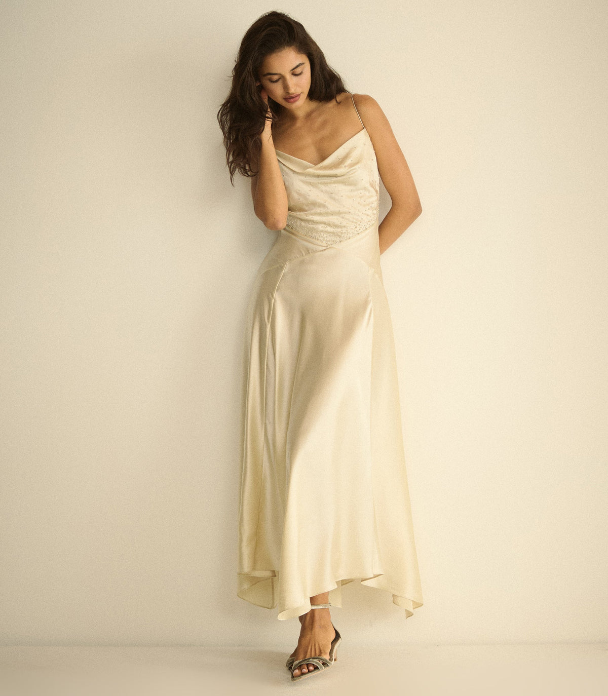 Hedy Dress in Egret, view 5