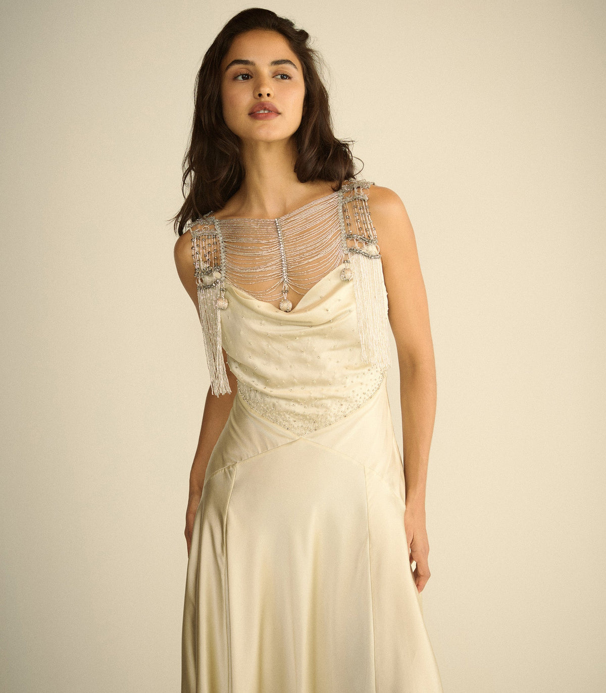 Hedy Dress in Egret, view 2