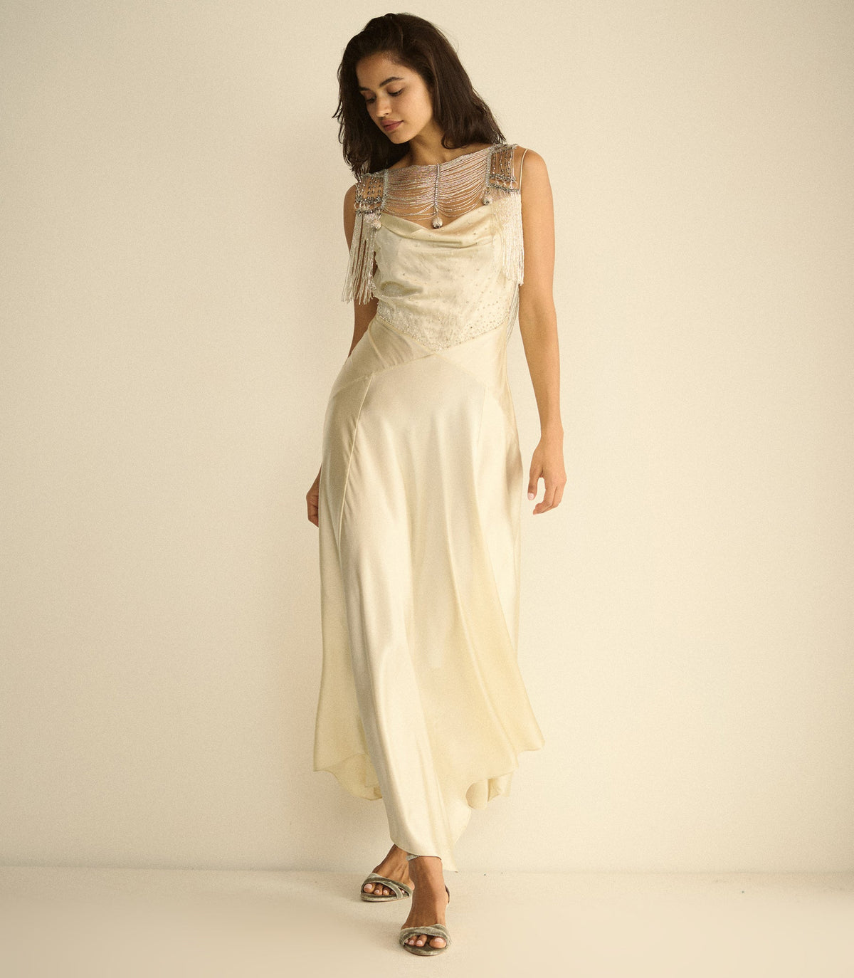 Hedy Dress in Egret