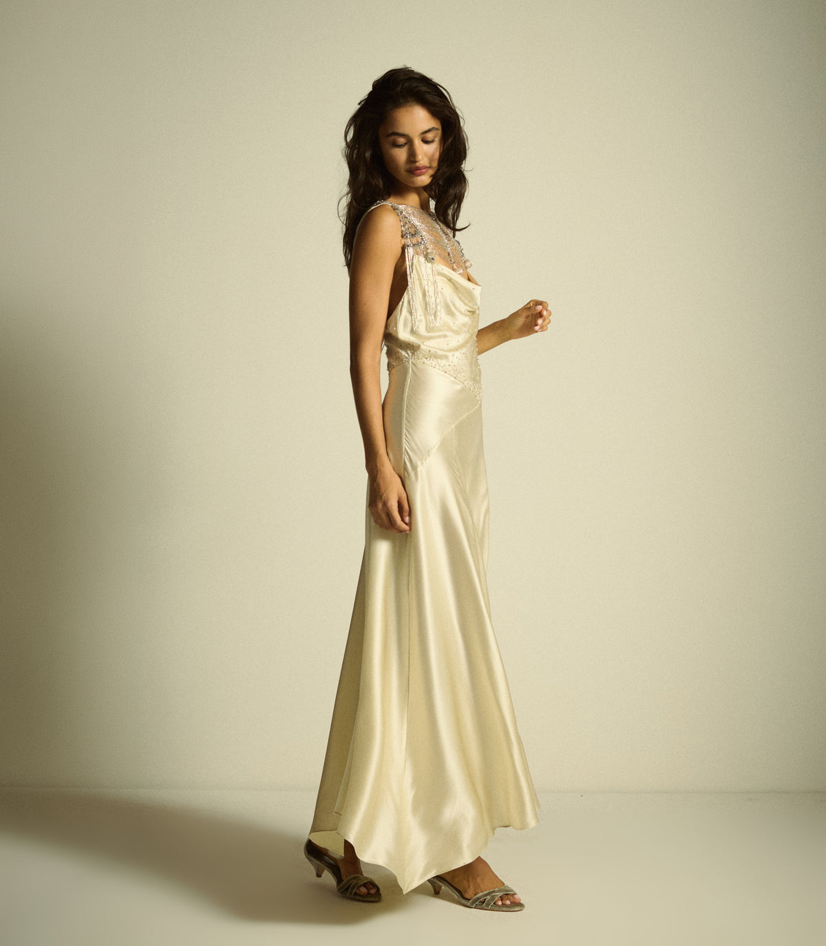 Hedy Dress in Egret, view 7