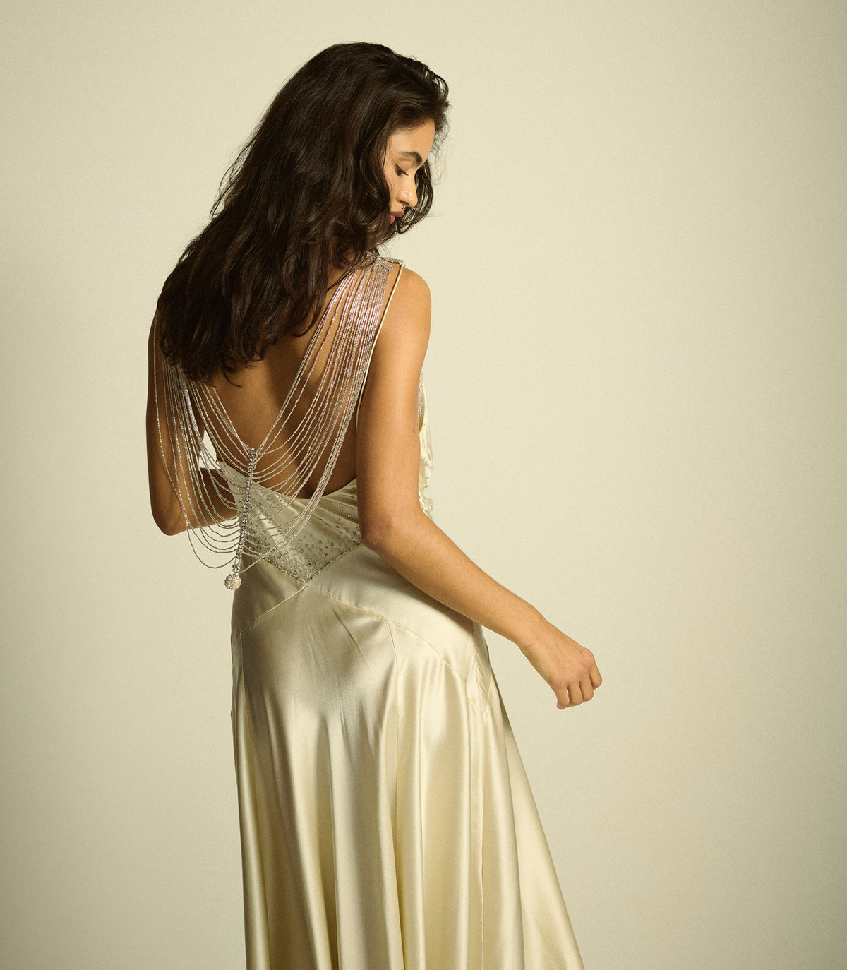 Hedy Dress in Egret, view 8
