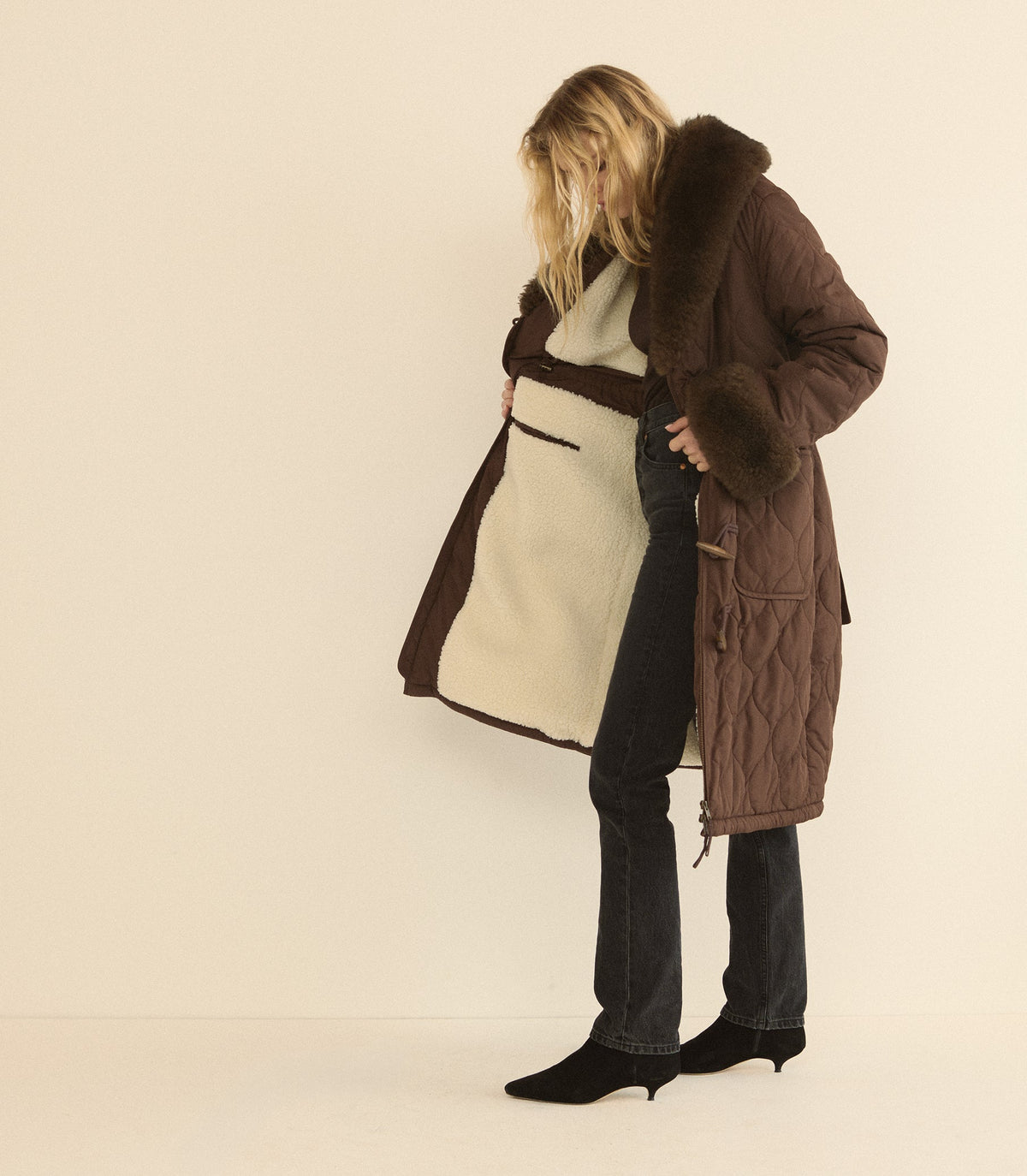 Hemlock Coat in Chocolate Brown, view 9