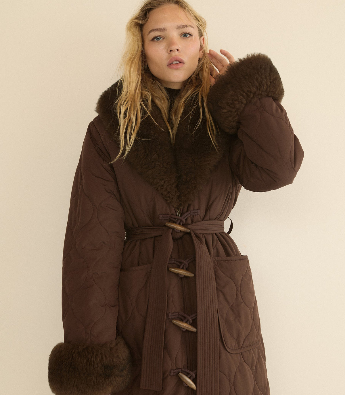 Hemlock Coat in Chocolate Brown, view 3