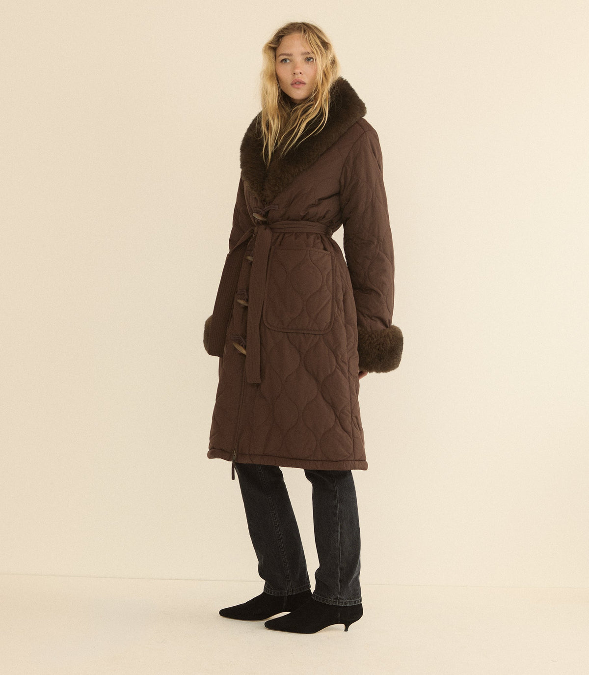 Hemlock Coat in Chocolate Brown, view 2