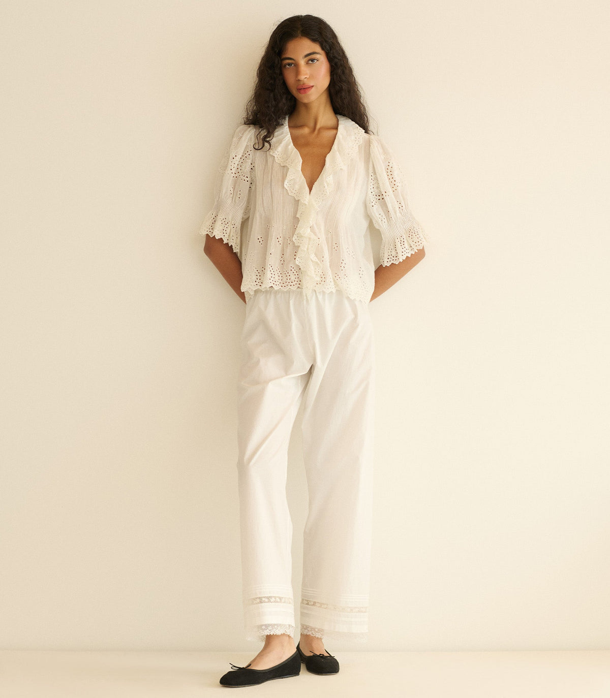Henri Top in Salt Eyelet, view 4
