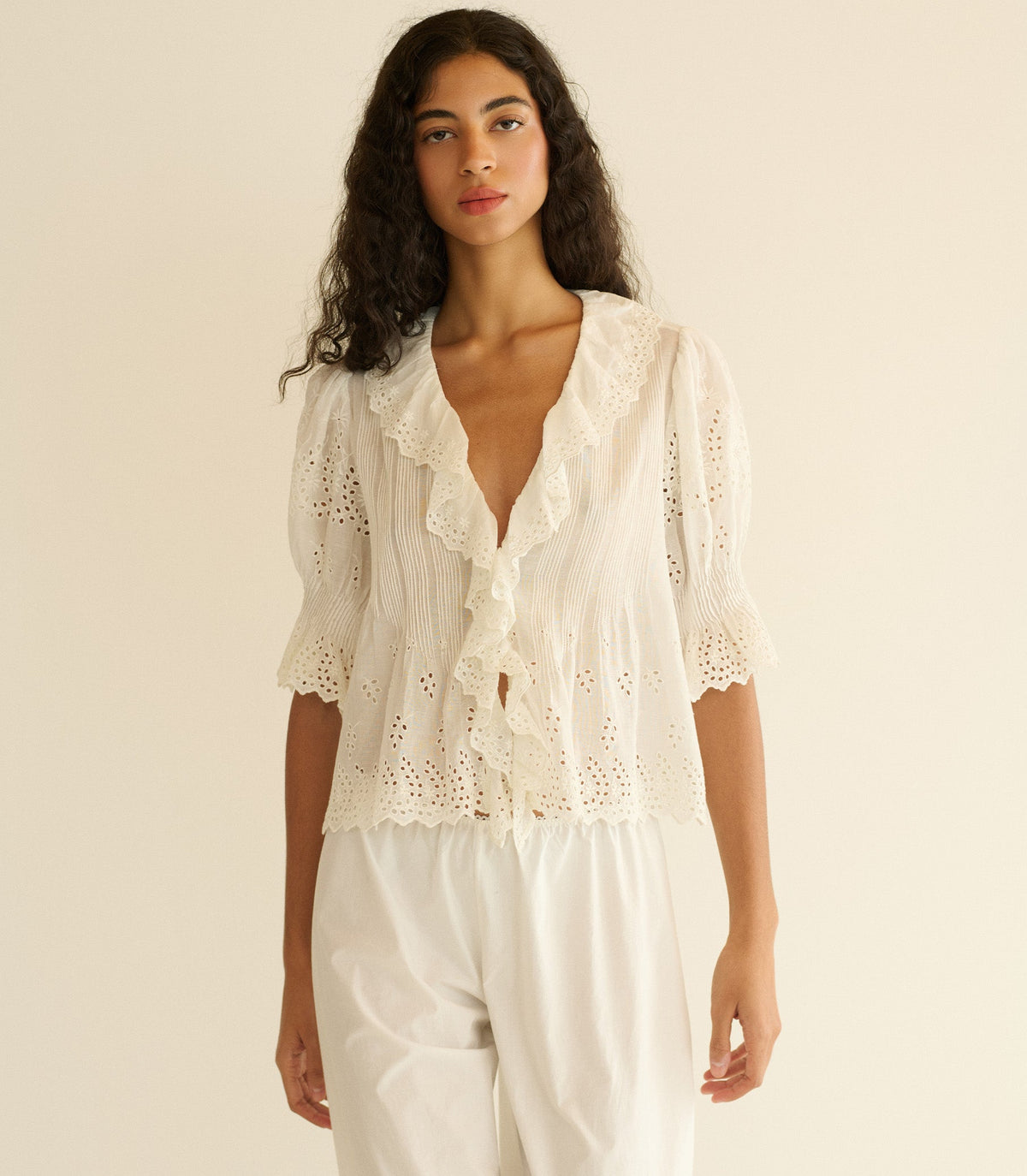 Henri Top in Salt Eyelet, view 3