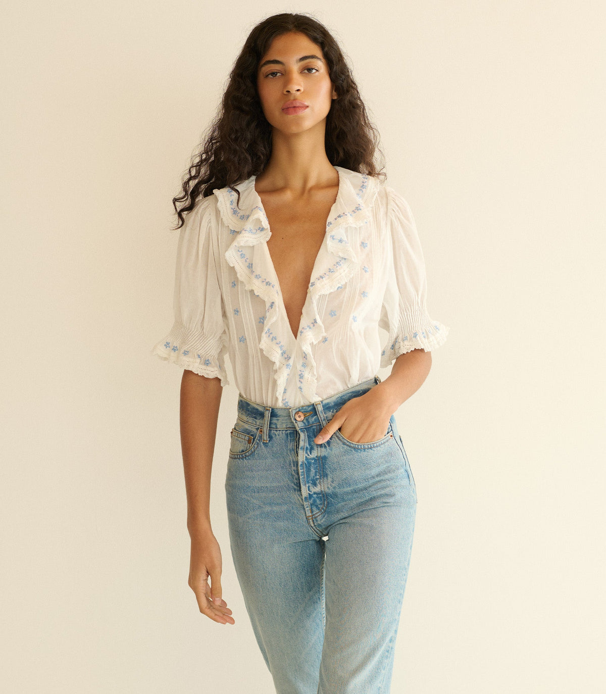 Hettie Top in Salt, view 2