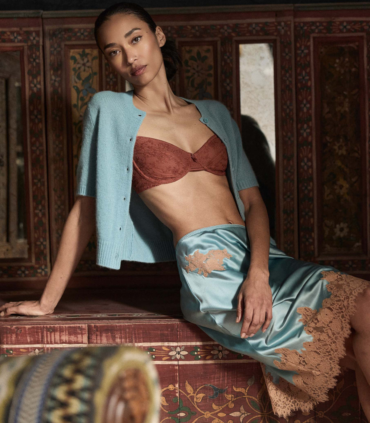 Idalia Bra in Nutmeg Clover Blossom, view 7