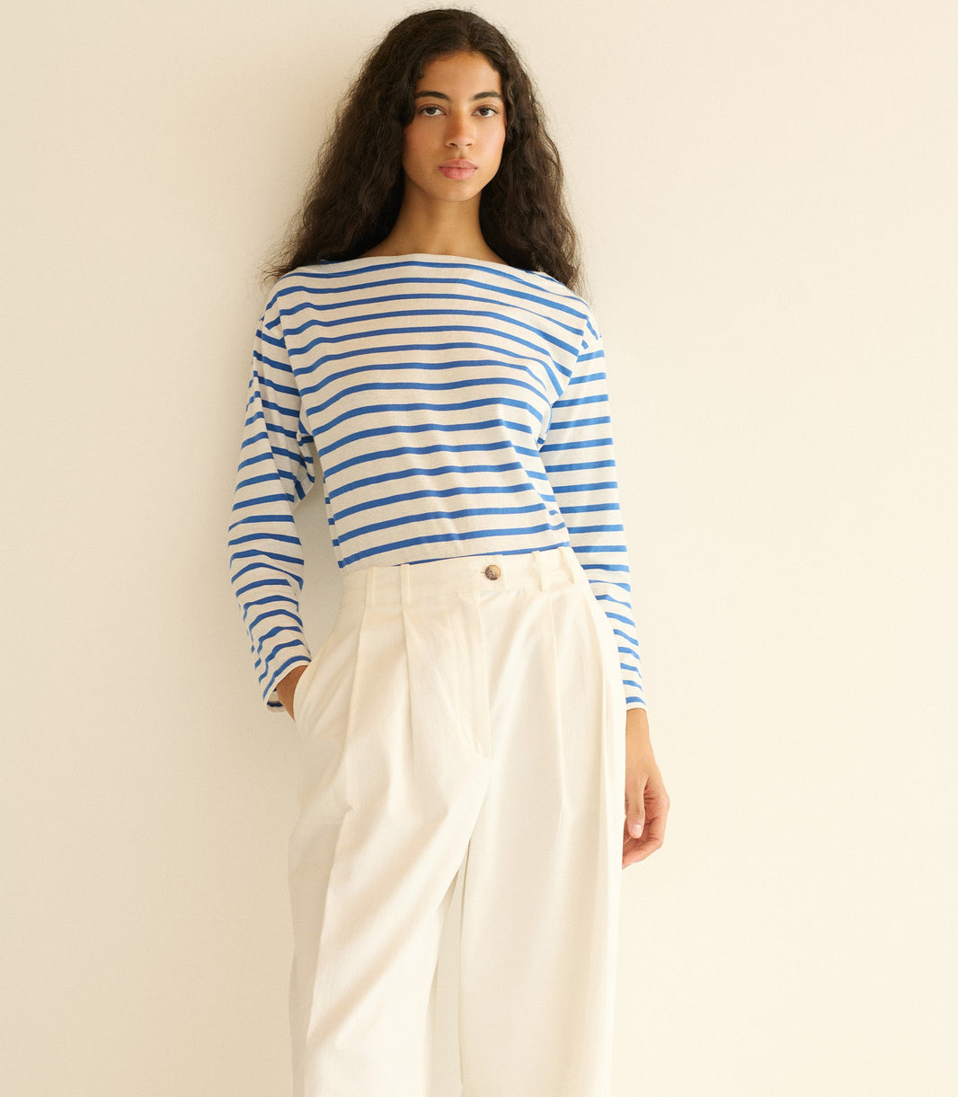 Irene Tee in Bleu Breton Stripe