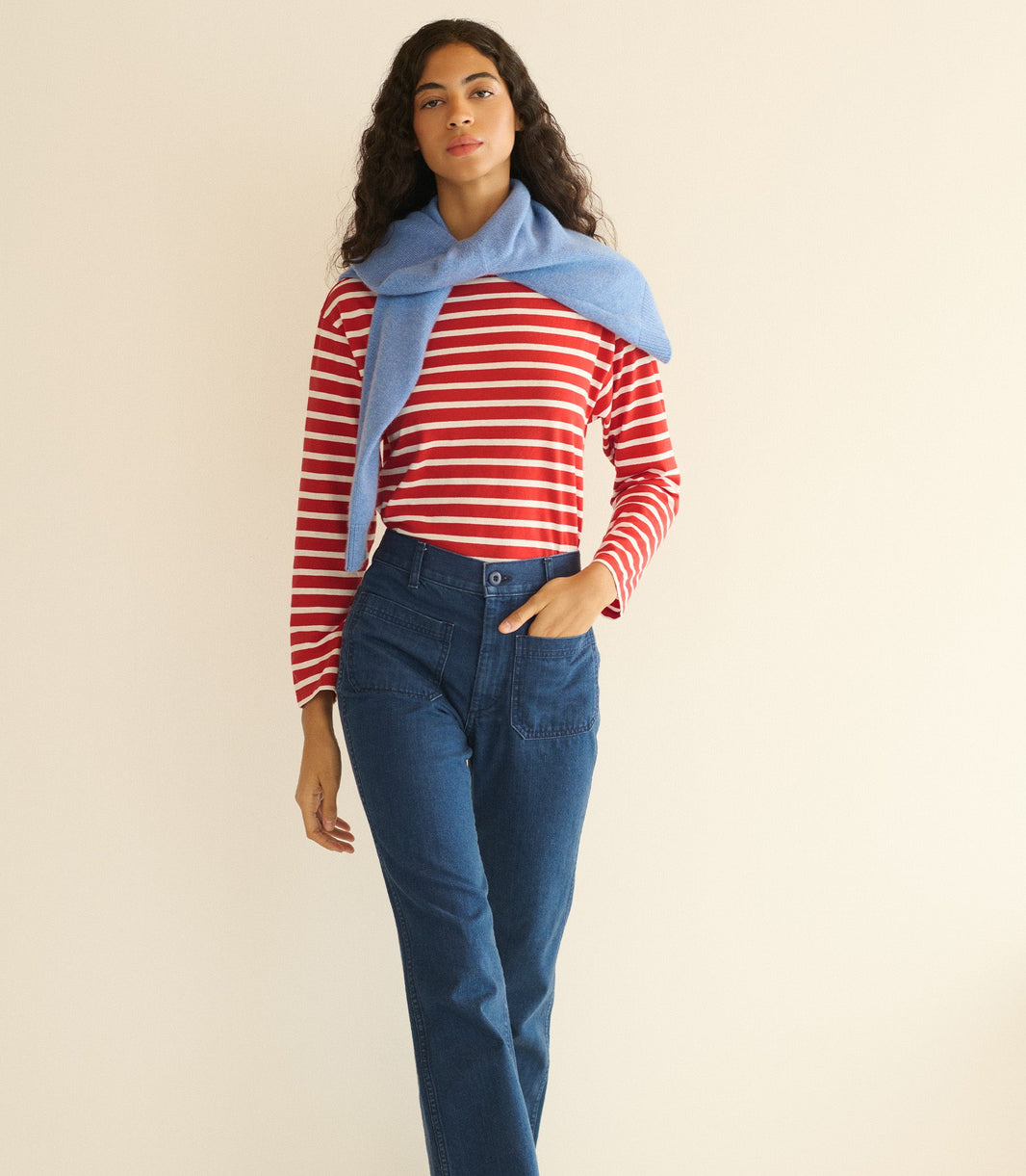 Irene Tee in Rouge Breton Stripe