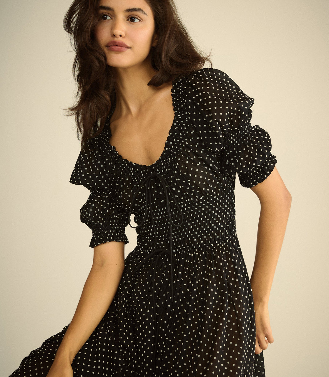 Ischia Dress in Noir Dot