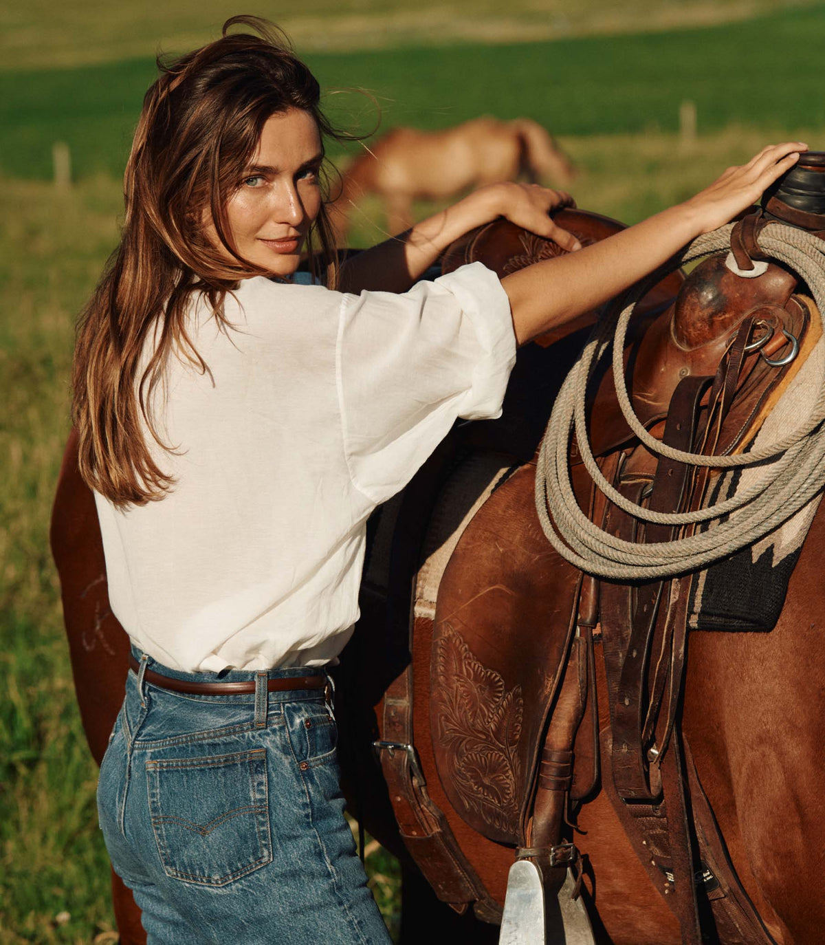 The Jane Blouse in Salt, view 5