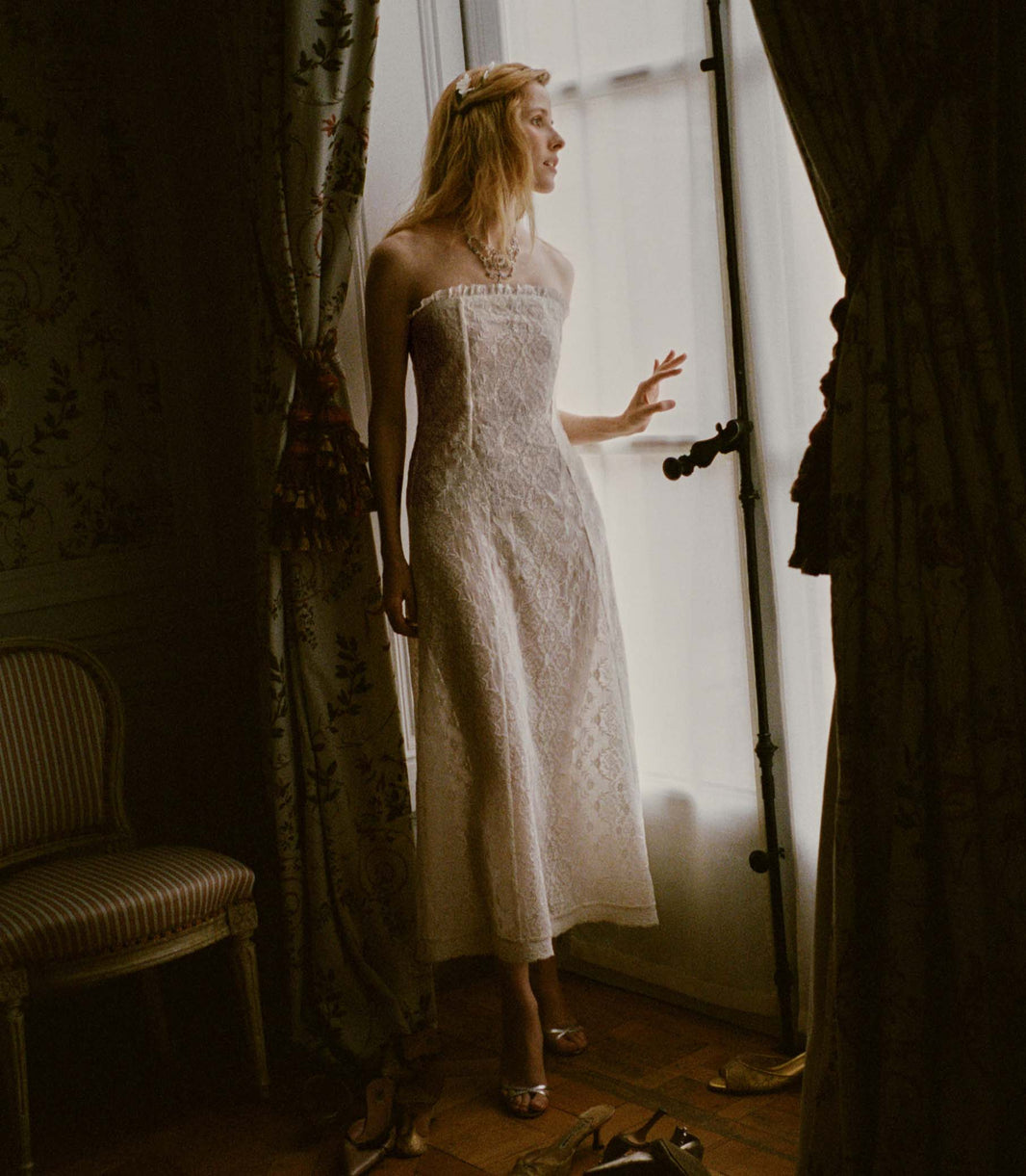 Josephine Anniversary Dress in Salt