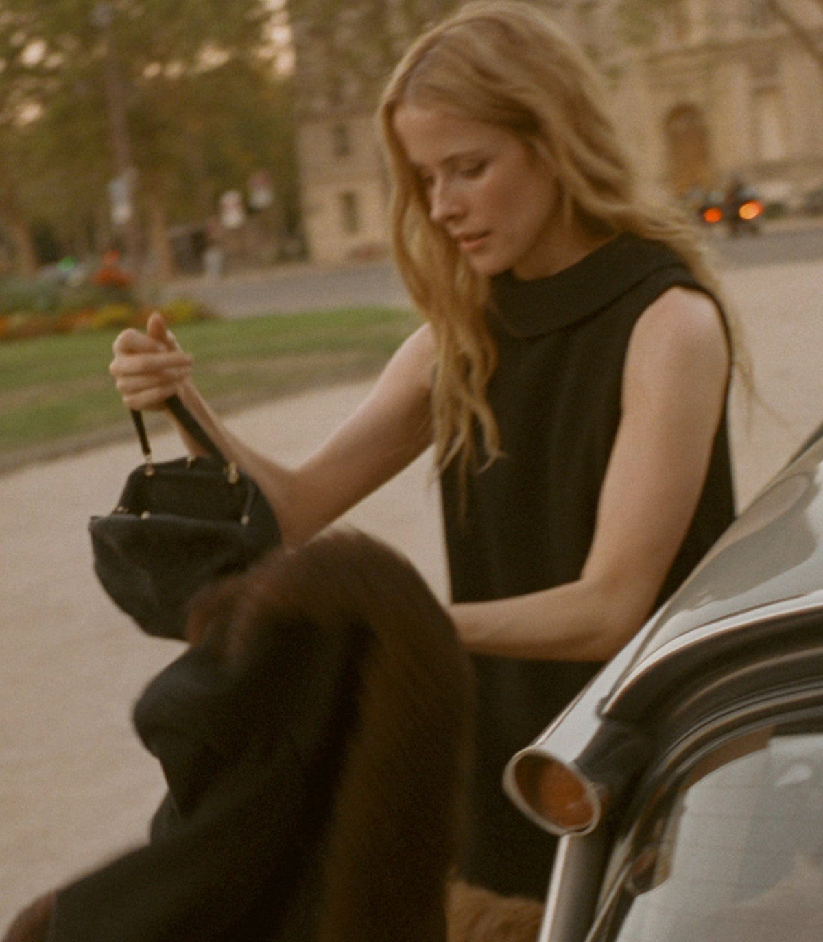 Joya Bag in Black Beads, view 3
