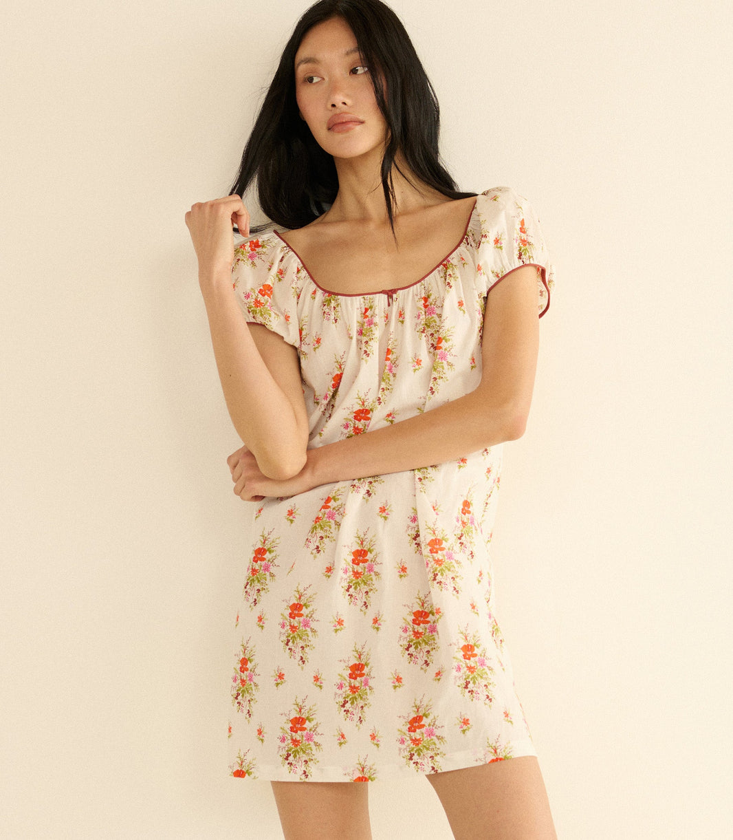 Julia Dress in Rose Petit Bouquet de Chamonix