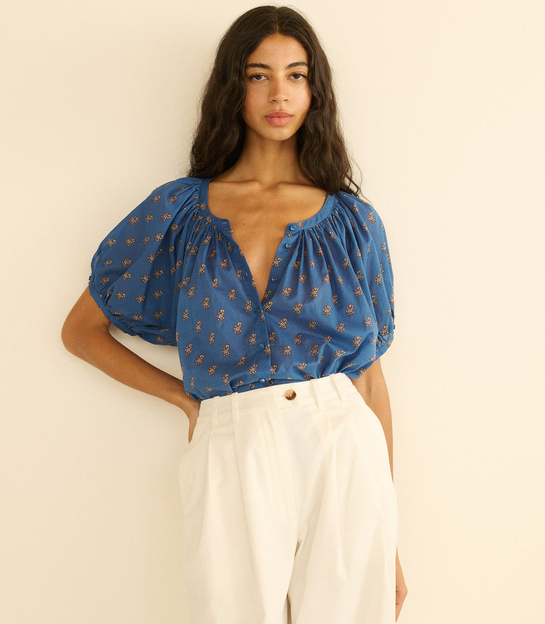 June Top in Eartha Paisley