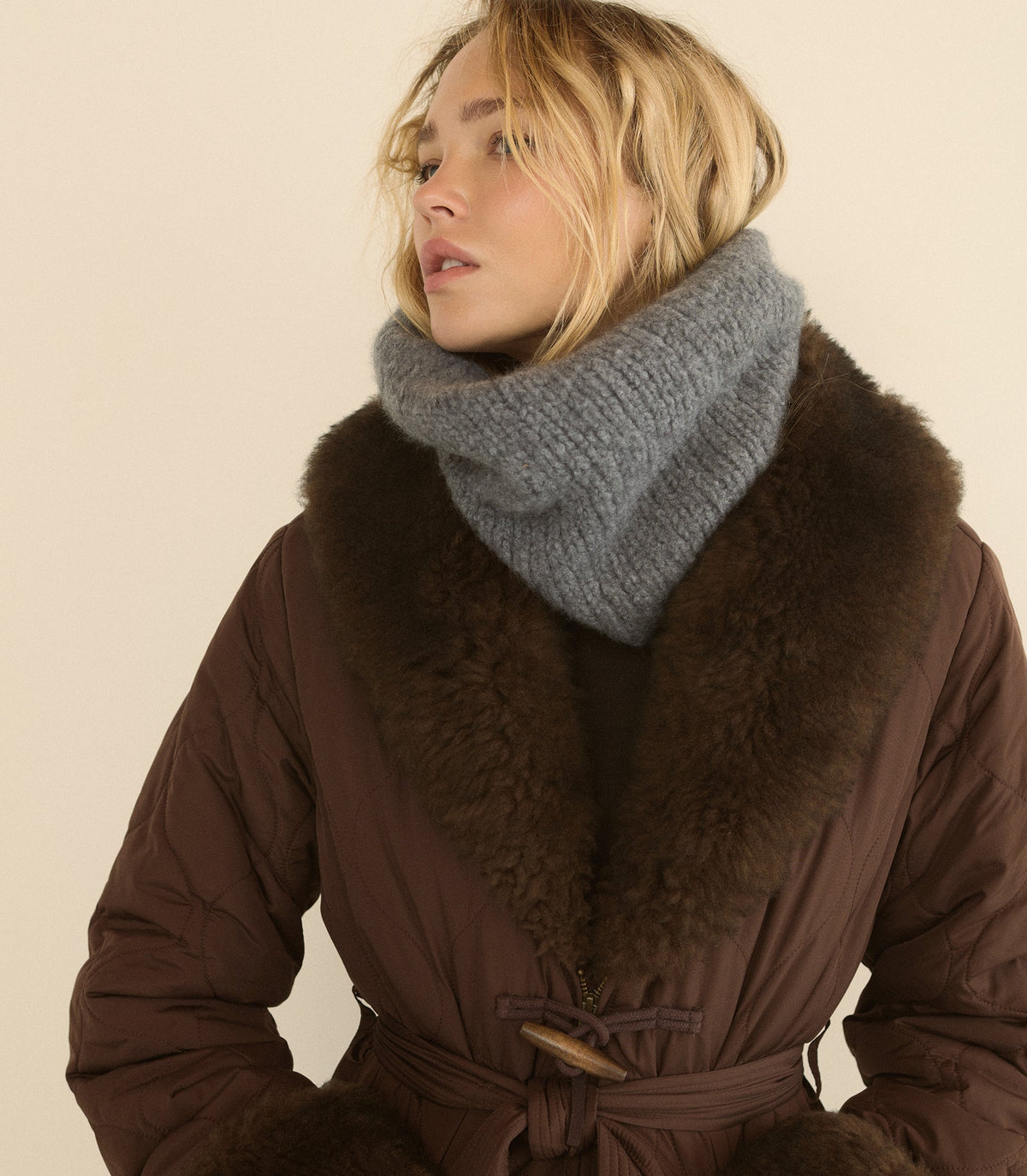 Khione Scarf in Gray Wolf