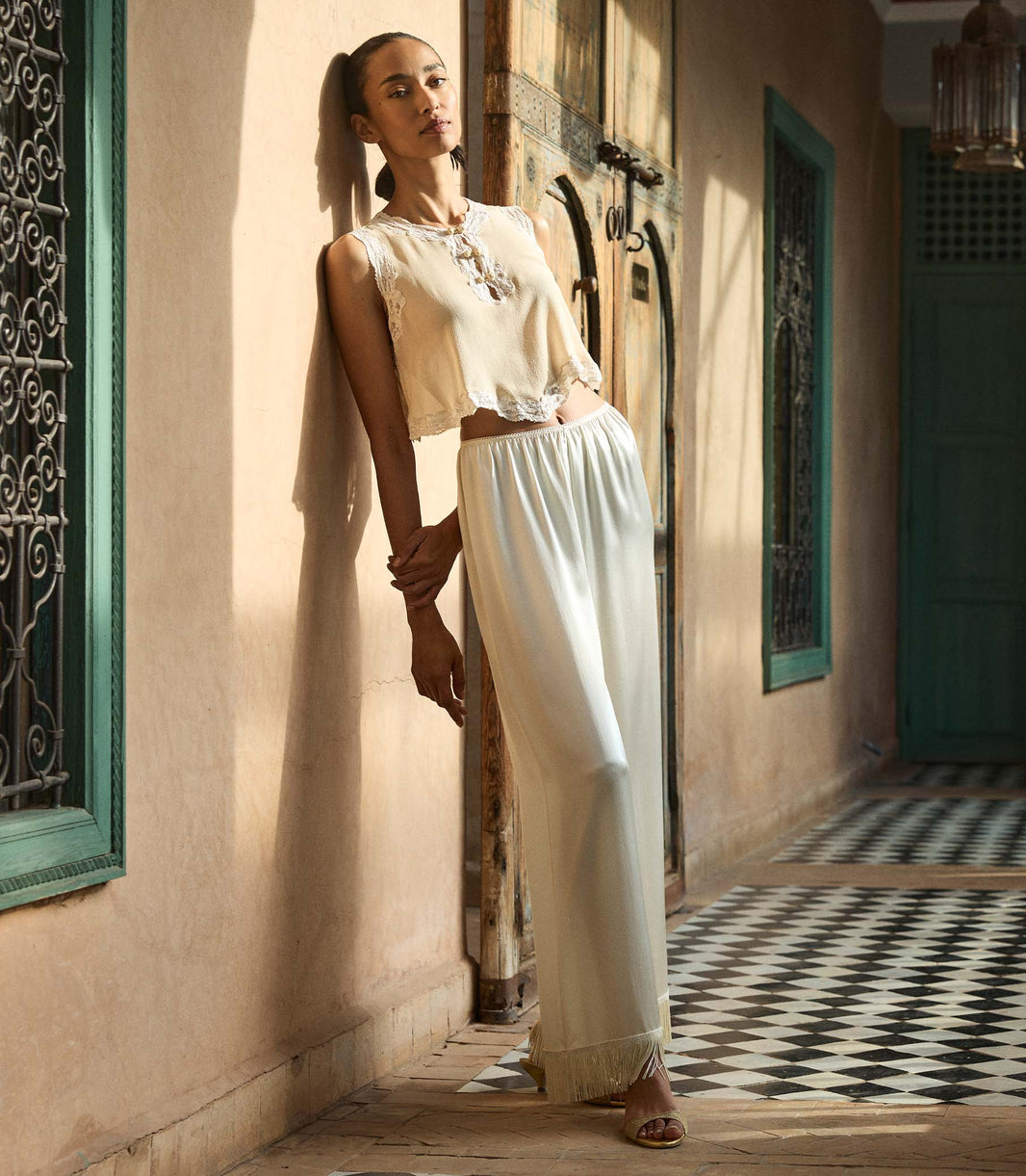 Lavon Fringe Pant in Candlelight