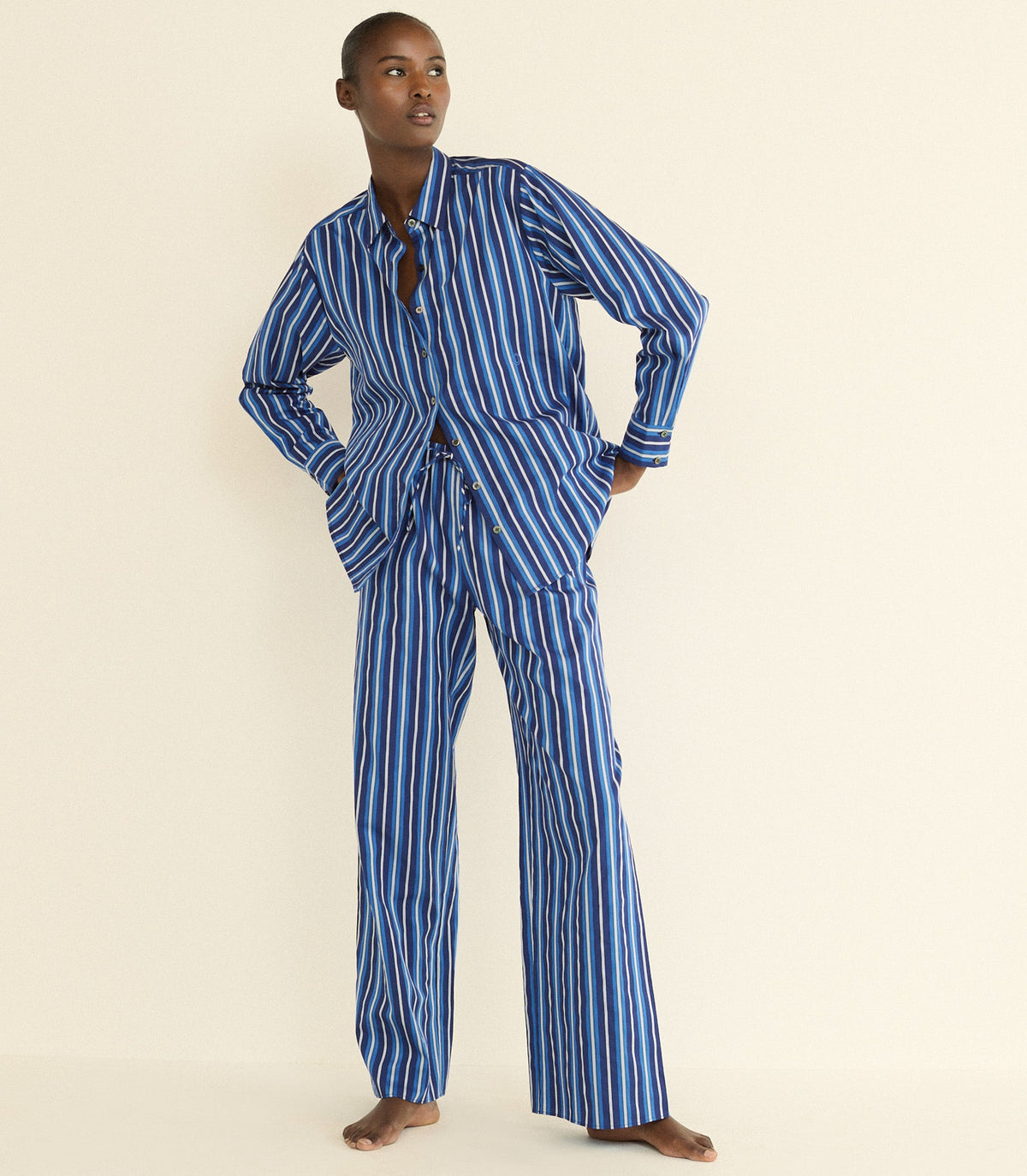 Lavona Drawstring Pant in Marceau Stripe