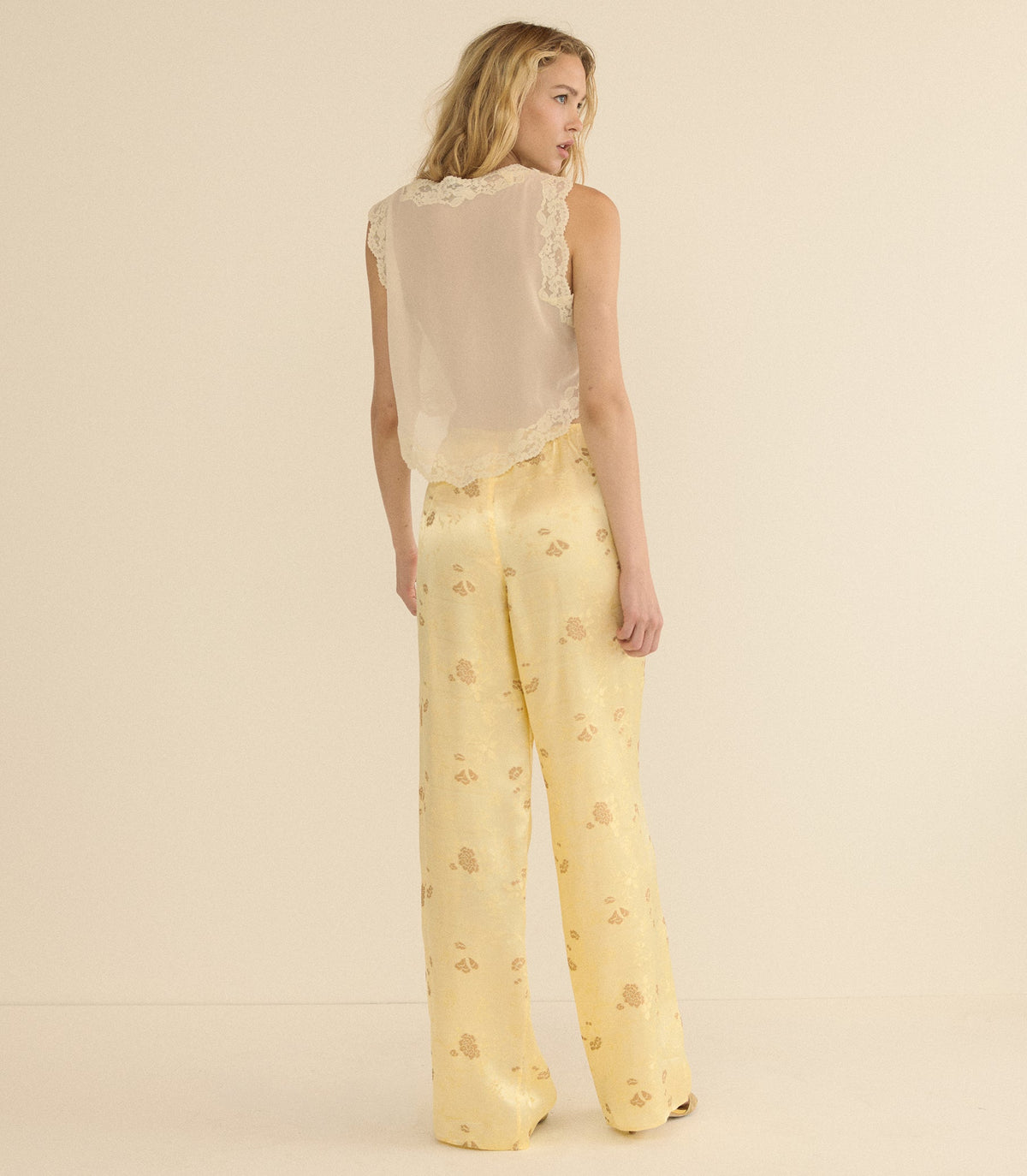 Lavona Pant in Citrone Tappezzeria Jacquard, view 2