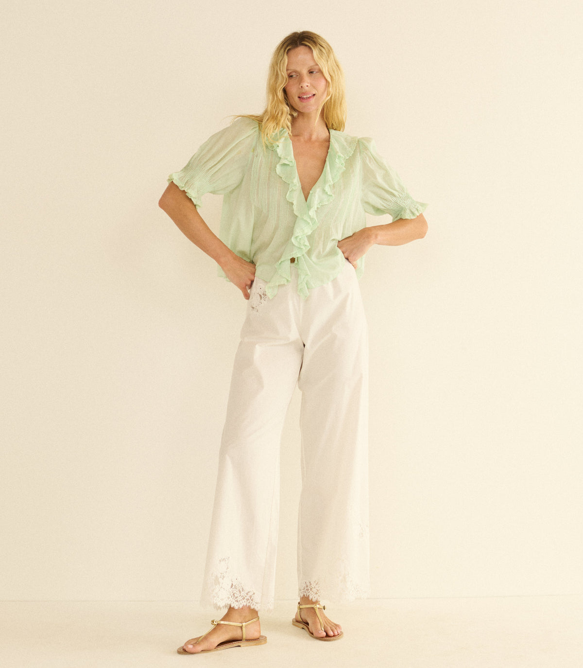 Lavona Pant in Salt, view 8