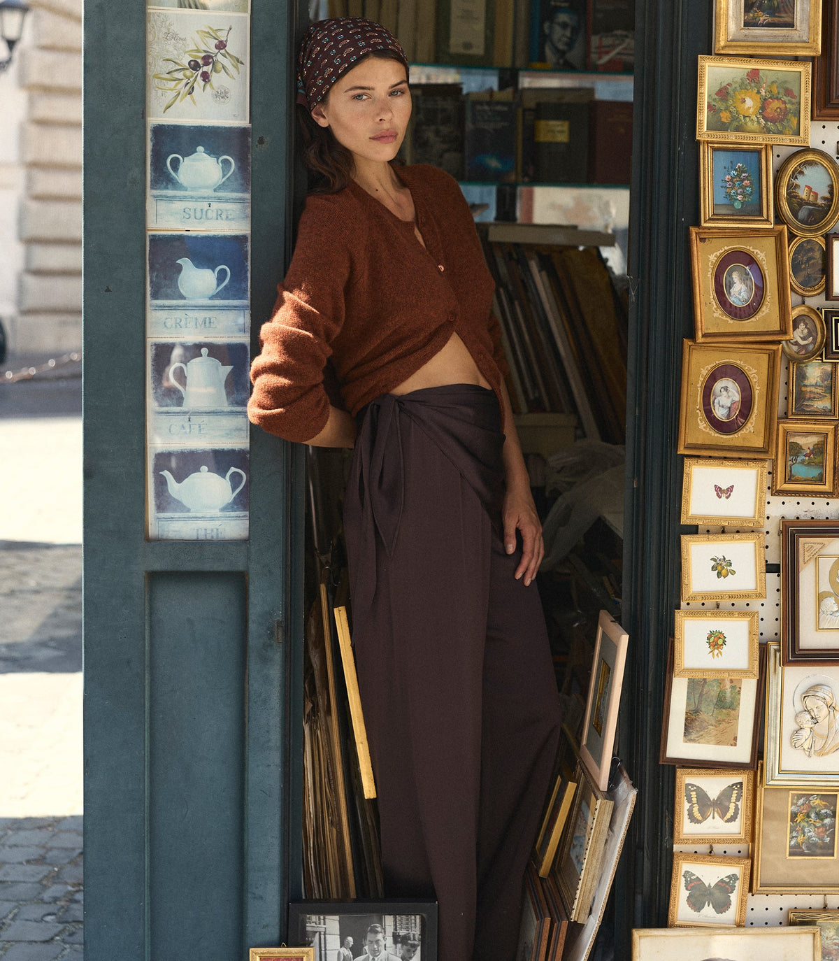 Lavona Scarf Pant in Equestrian Brown, view 4