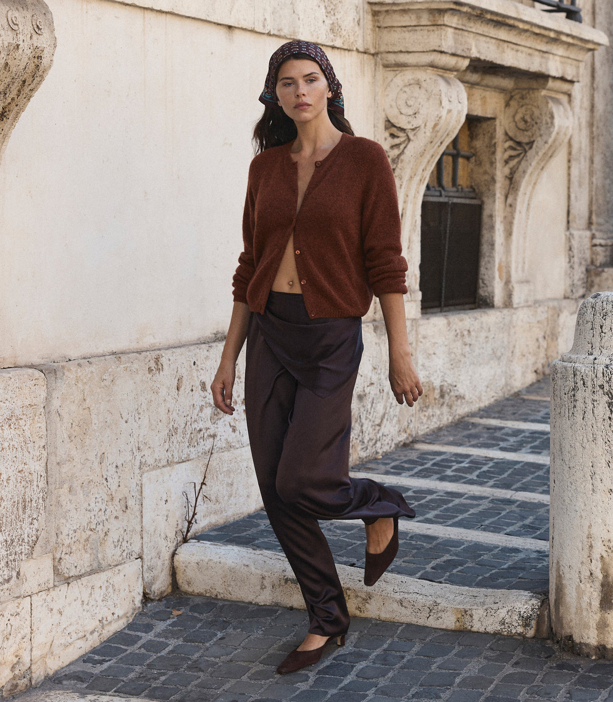 Lavona Scarf Pant in Equestrian Brown