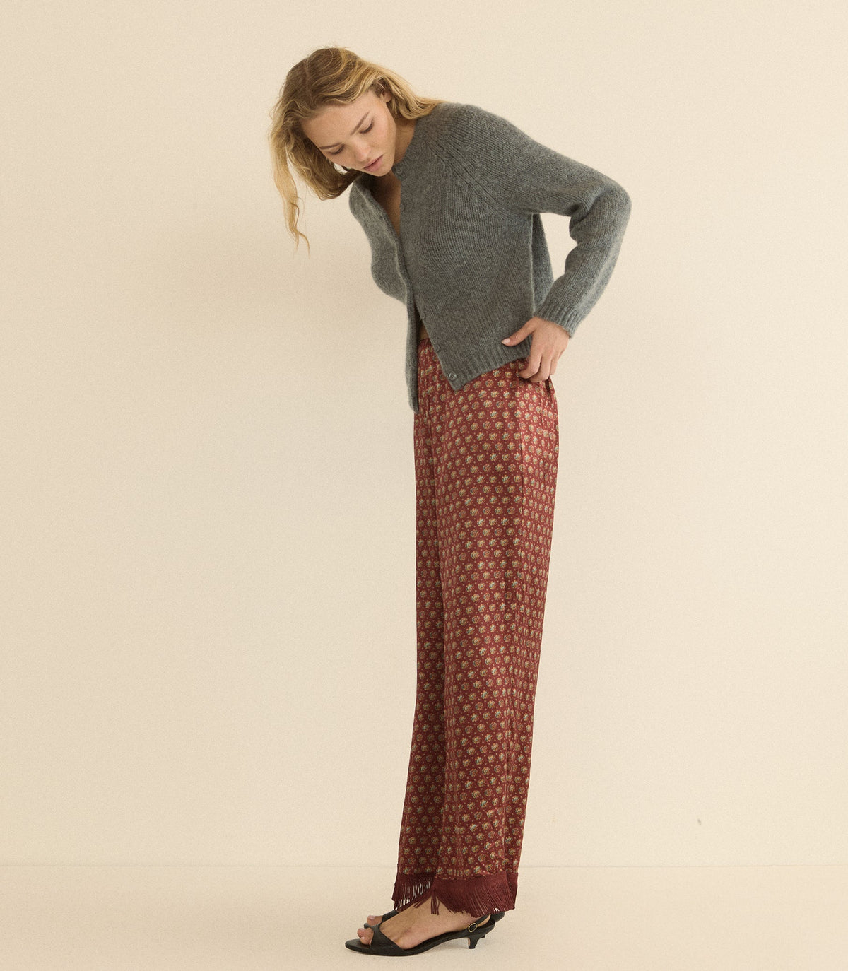 Lavon Fringe Pant in San Sebastian Foulard, view 5