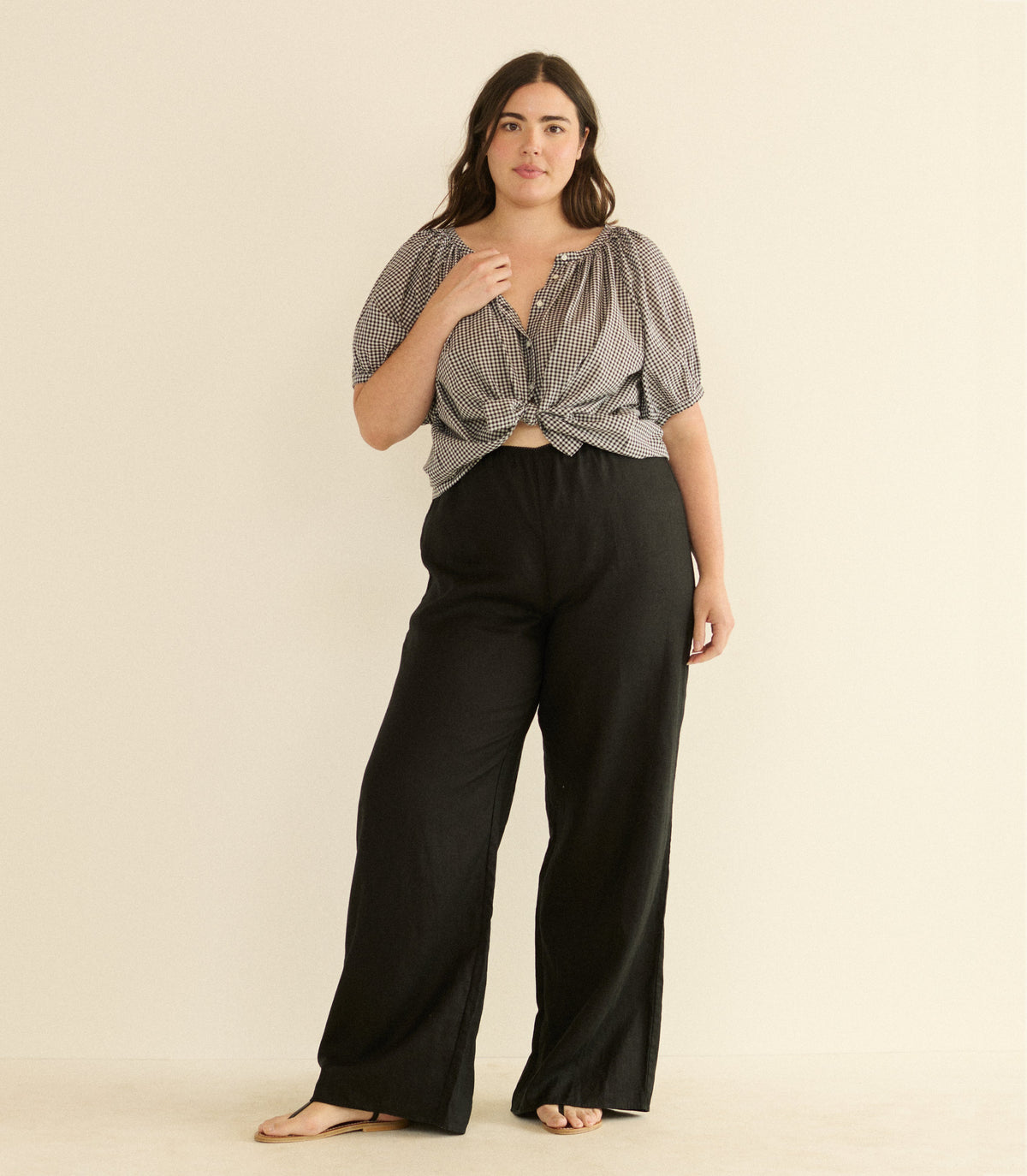 Lavon Linen Pant in Black