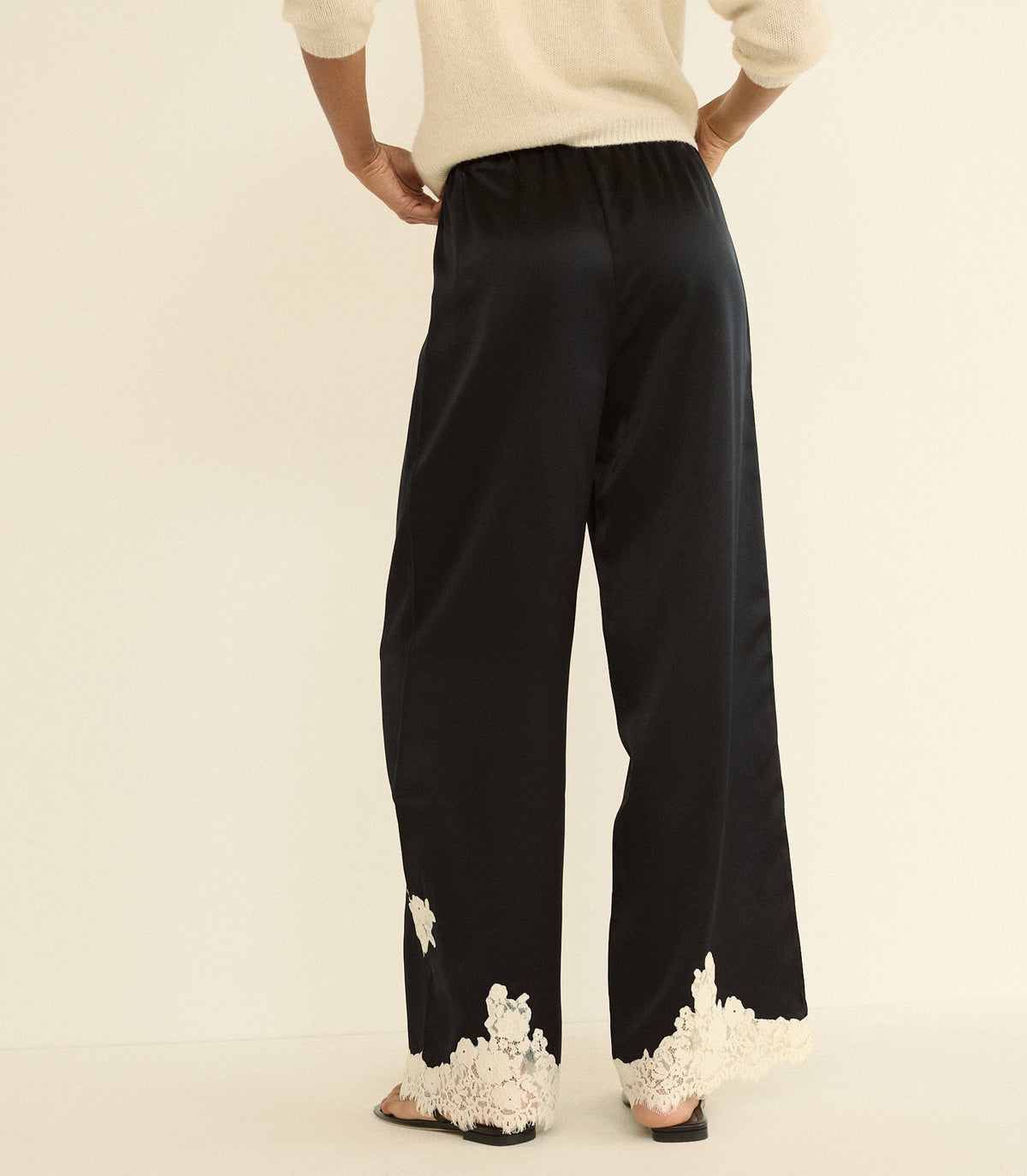 Lavon Pant in Black with Candlelight Lace, view 6