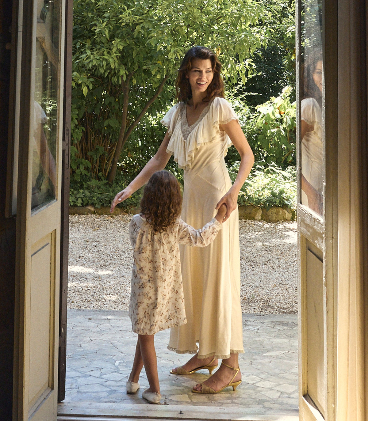 Lilia Dress in Crème Windswept Meadow, view 5
