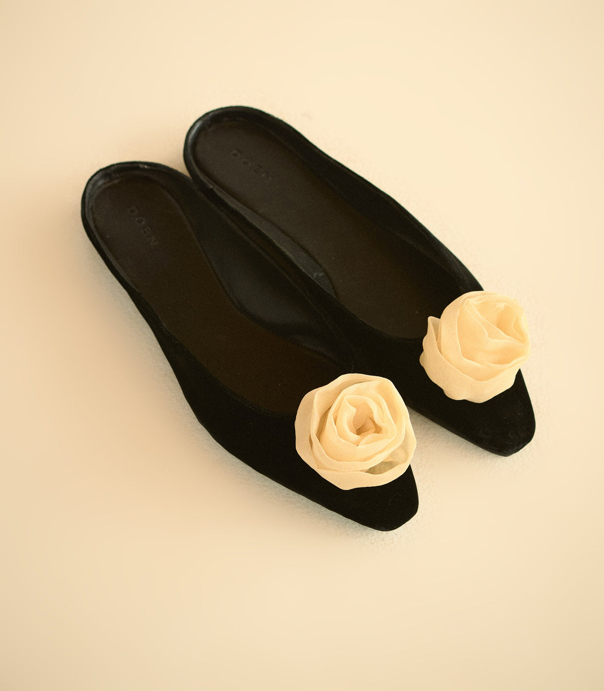 Lillia Slipper in Black Velvet