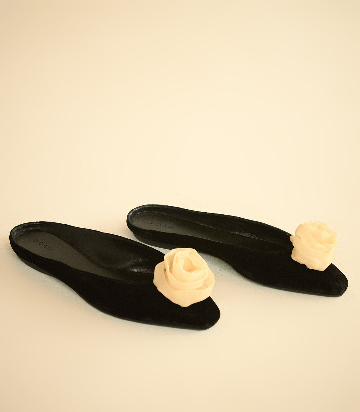 Lillia Slipper in Black Velvet, view 2