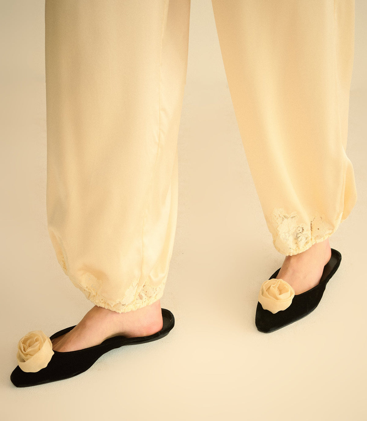 Lillia Slipper in Black Velvet, view 3
