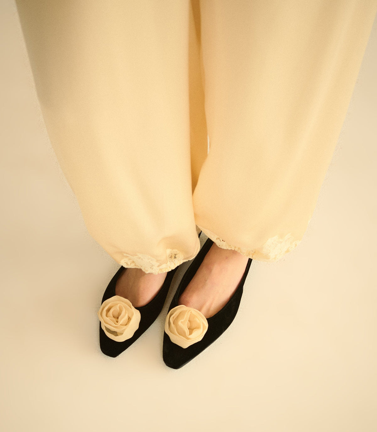 Lillia Slipper in Black Velvet, view 4