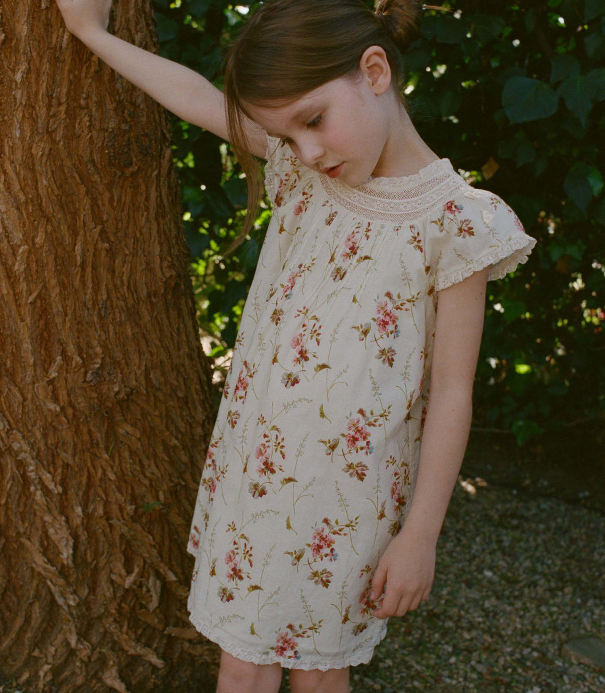 Lisi Dress in Blanc Prairie Rose, view 3