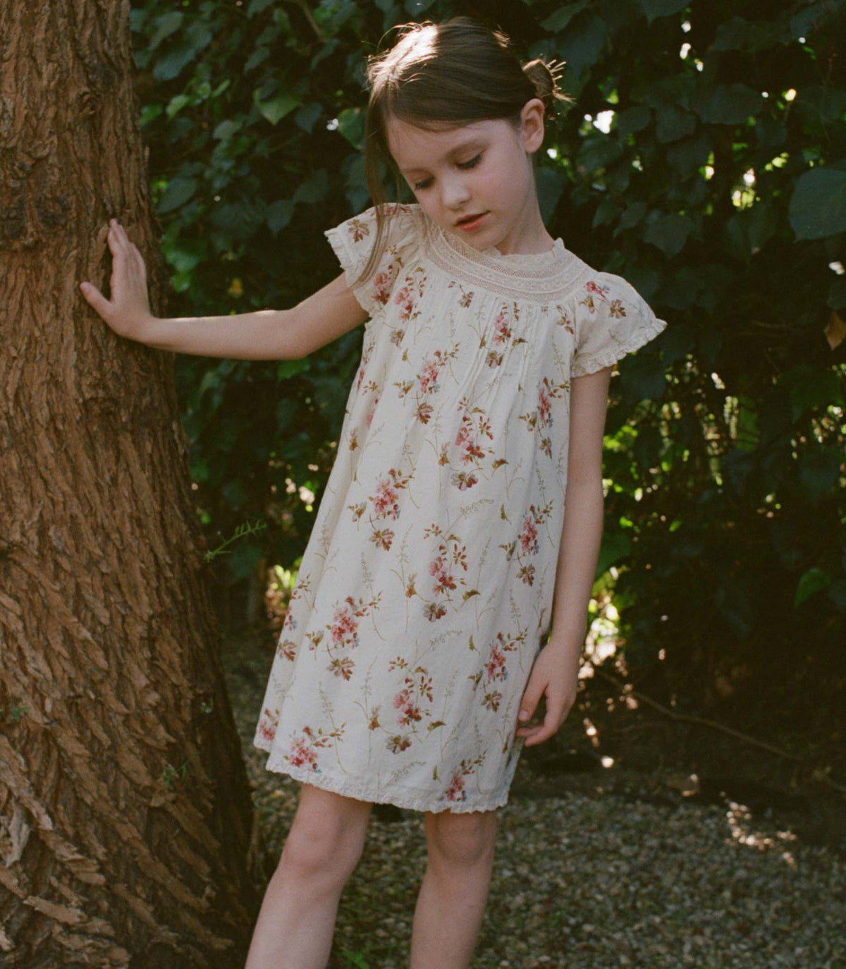 Lisi Dress in Blanc Prairie Rose